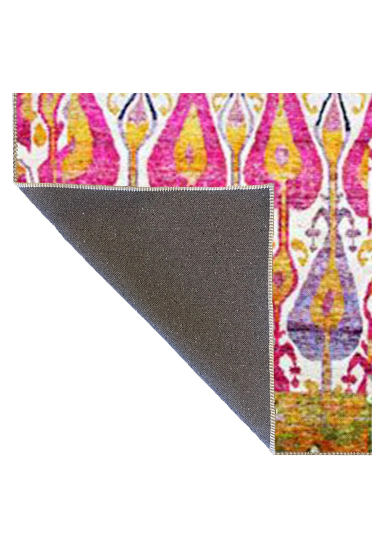 Pembe ve Saro Tonlarda Akan Motifli Dekoratif Dokuma Taban Halı miravip21