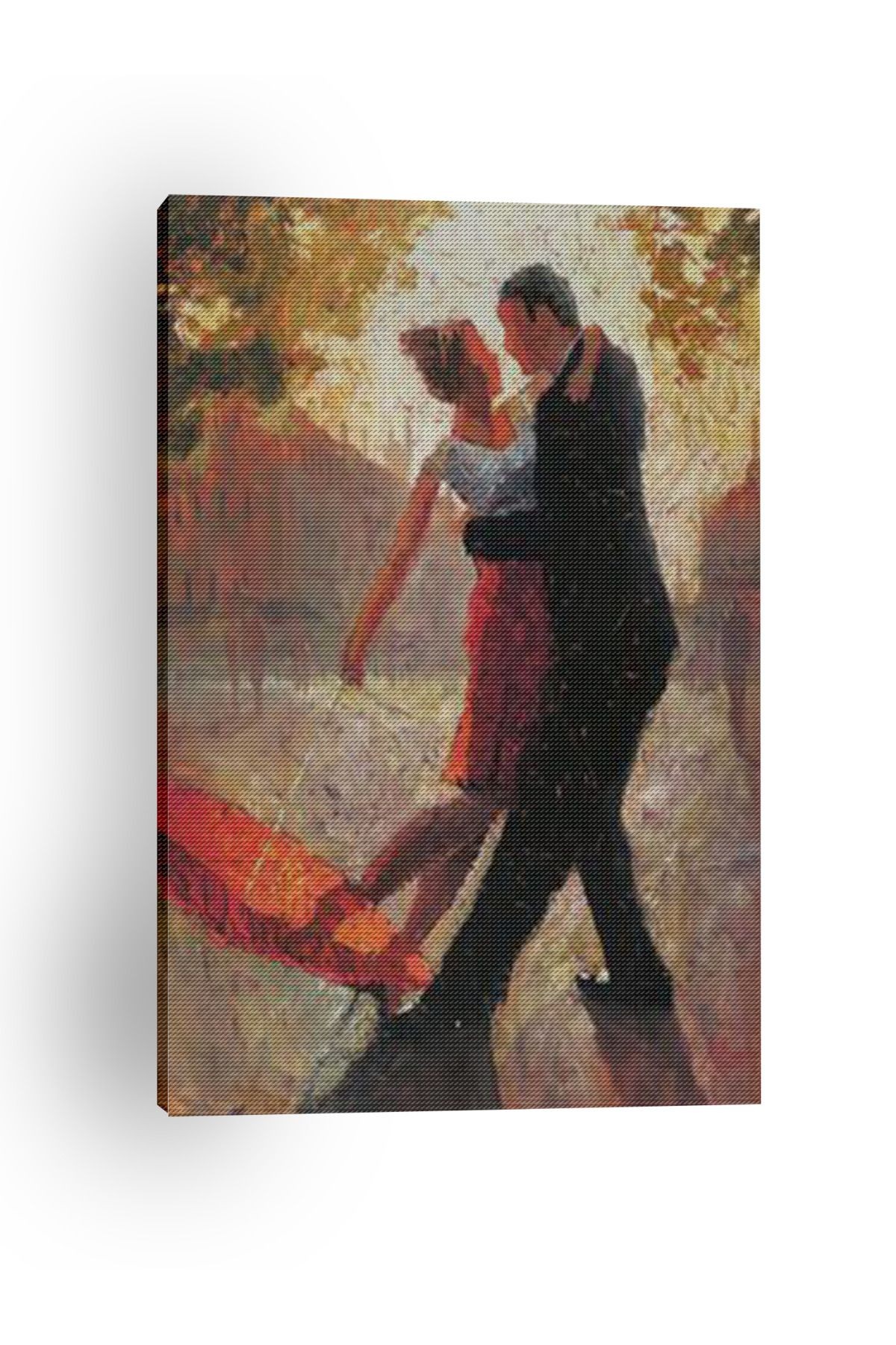 Kanvas Tablo Dans Eden Çift Desenli Temalı Tablo