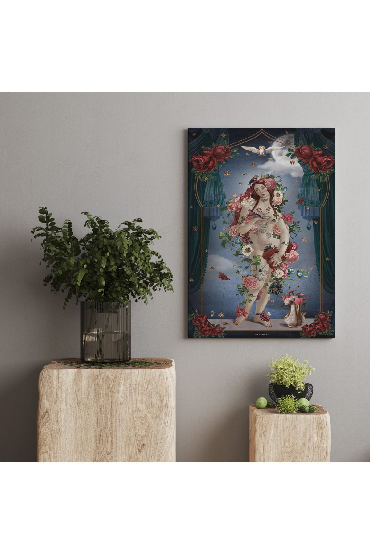 Kanvas Tablo Voglio Bene Nü Sanatı