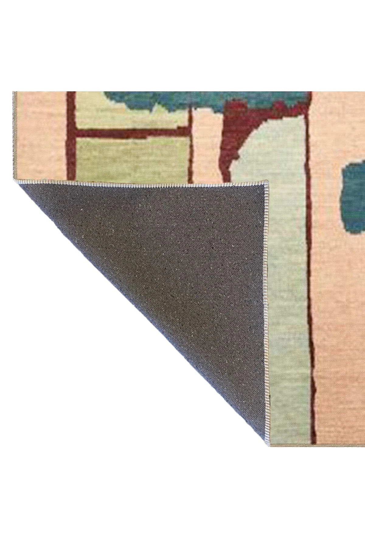 Pembe Tonlarda Modern Desenli Dekoratif Halı miravip449