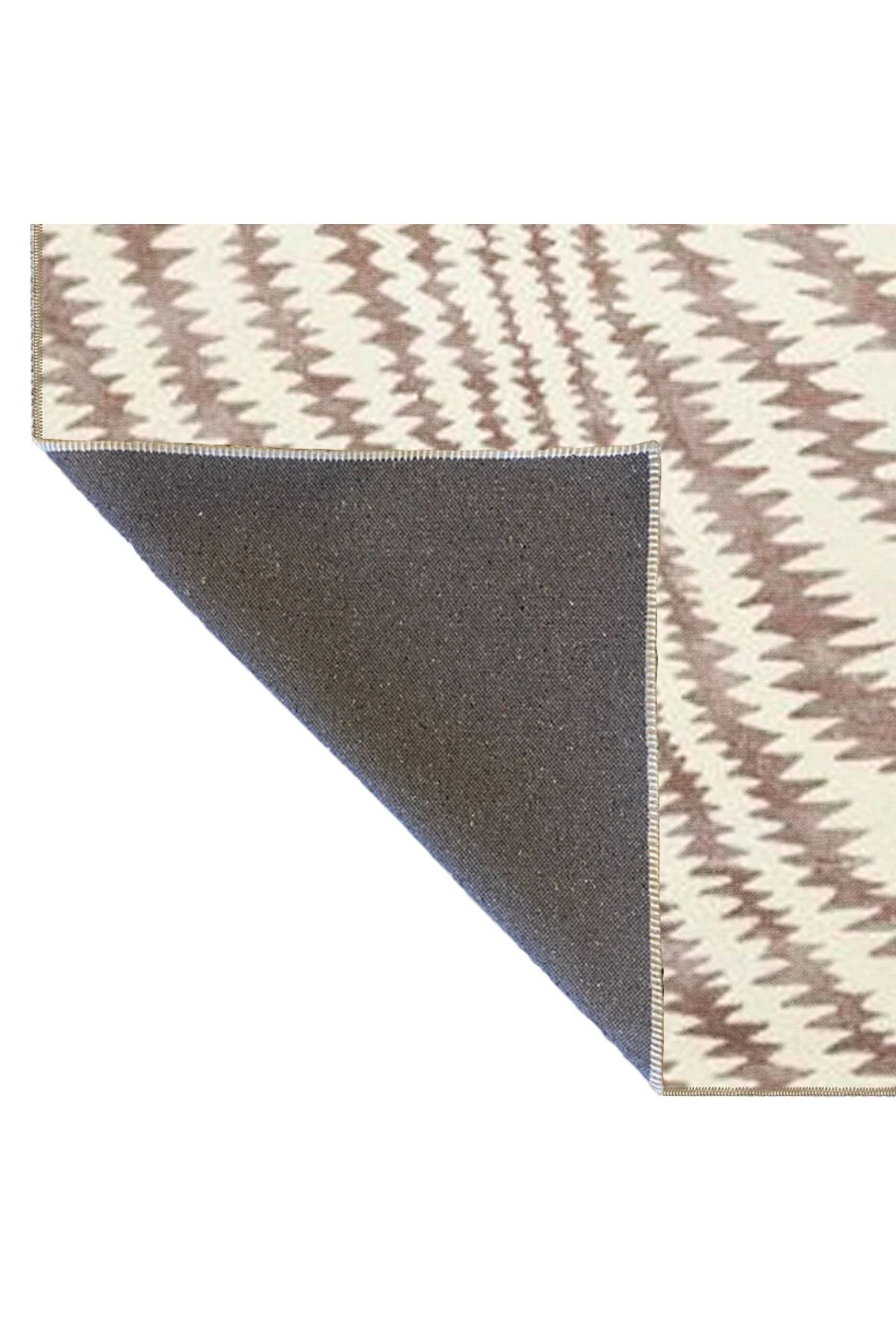 Gri Krem Çapraz Modern Dokuma Taban Halı miravip481