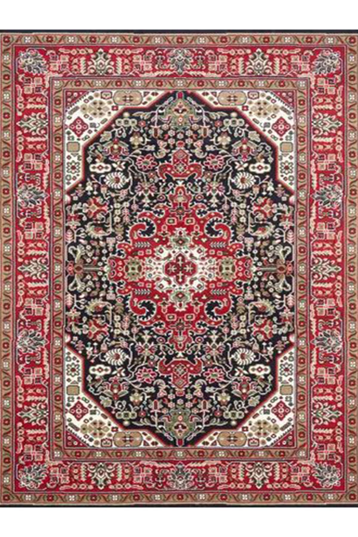 İnci Koleksiyonu Geleneksel Desenli Dokuma Taban Vintage Dekoratif Halı inci01