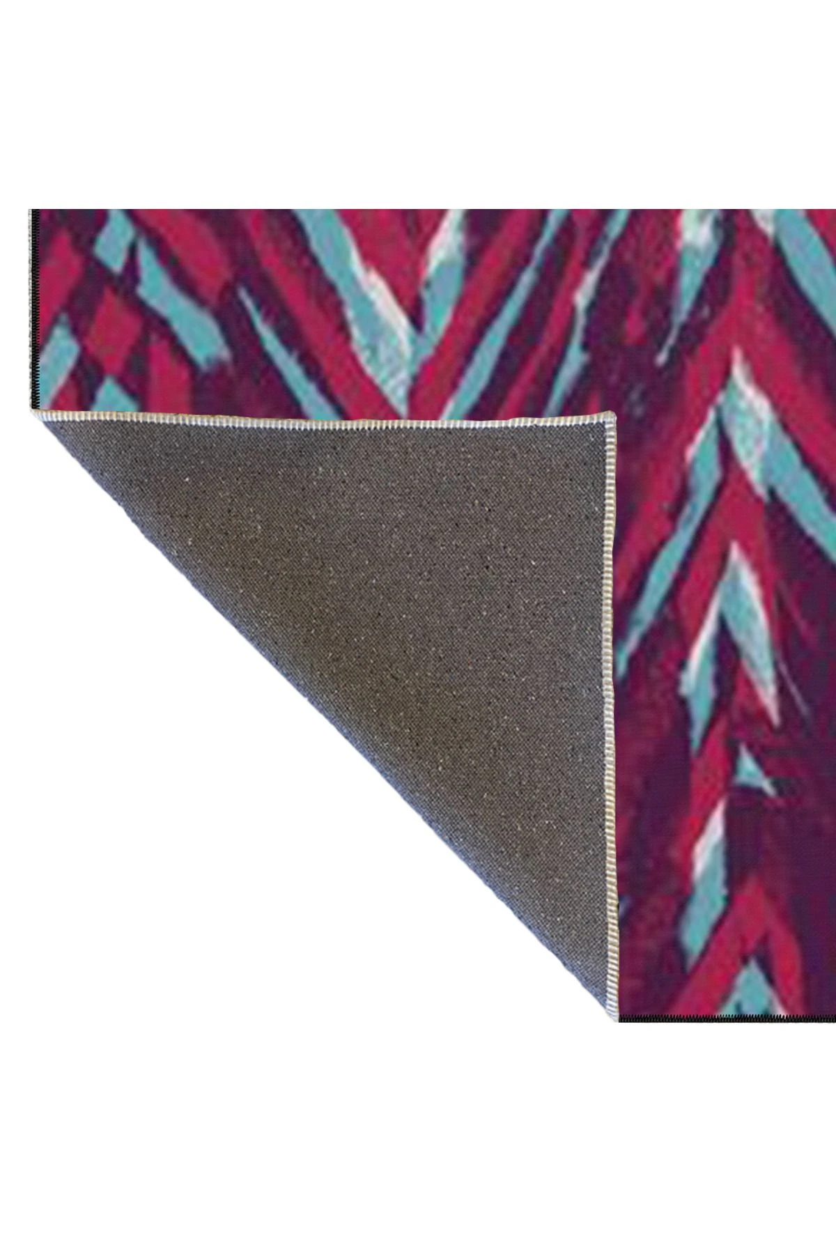 Mor Çapraz Etnik Geometrik Desenli Dekoratif Yıkanabilir Halı miravip8465