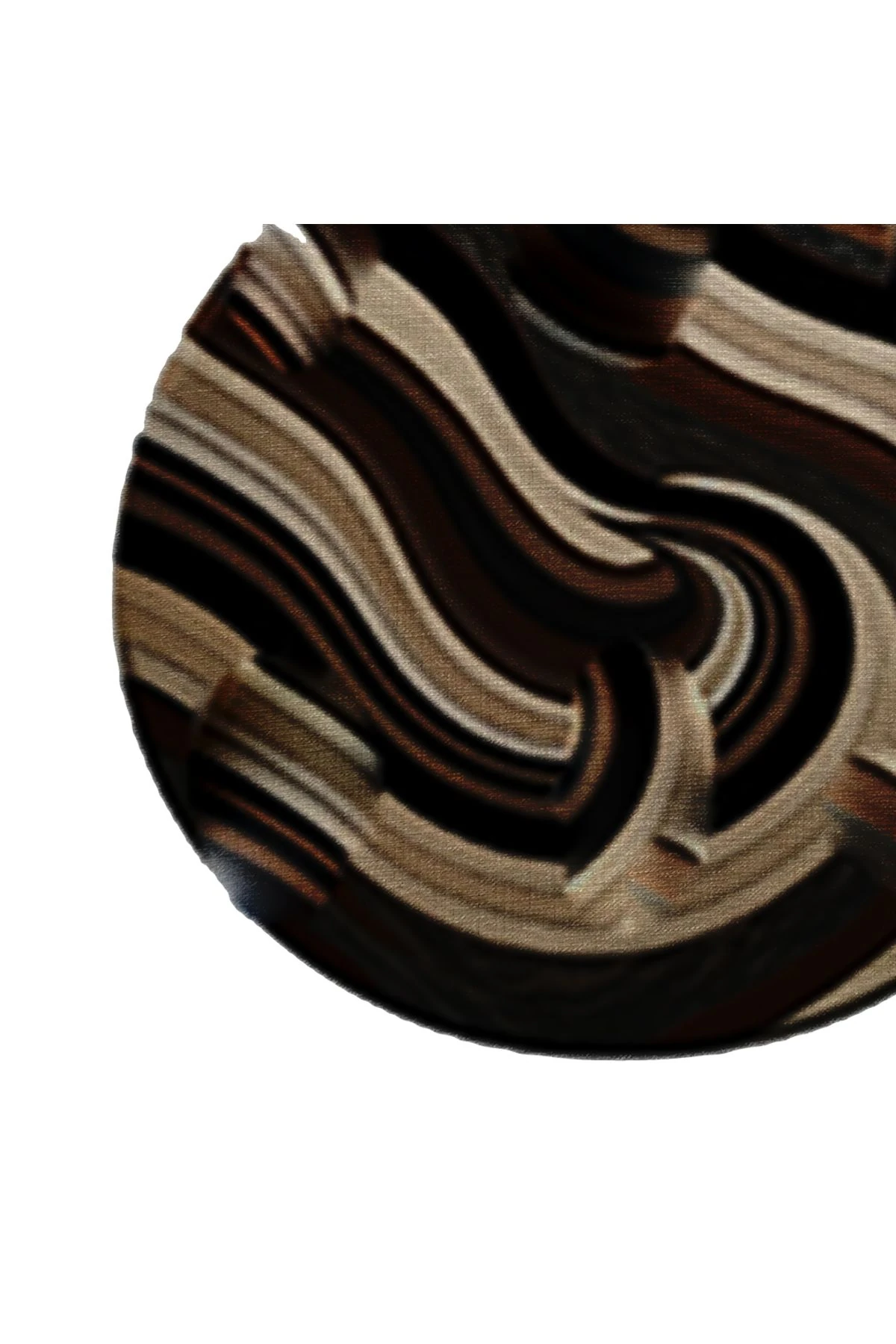 Shape Koleksiyonu Siyah Bej Tonlarda Soyut Desenli Dokuma Taban Modern Dekoratif Halı shape75