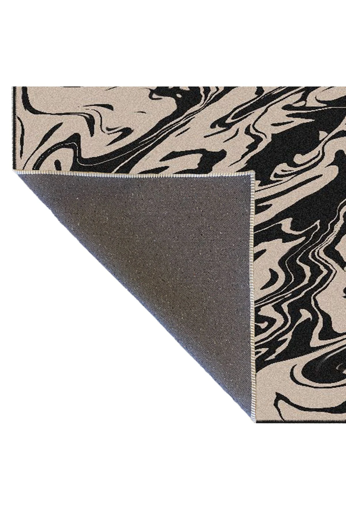 Kahverengi Bulanık Temalı Desenli Dokuma Taban ve Yıkanabilir Halı miravip9543