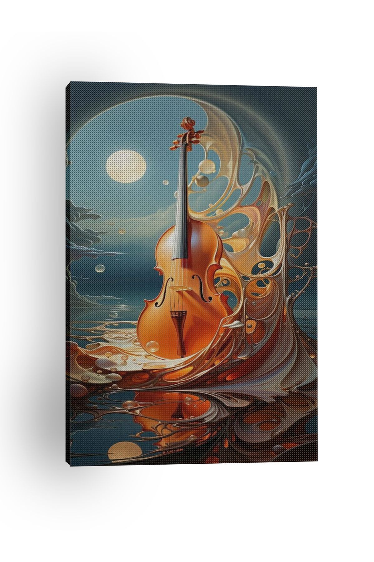 Kanvas Tablo Sanat Keman Temalı Tablo