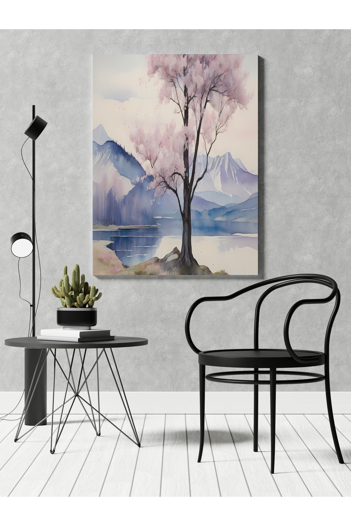 Kanvas Tablo Traditional Dağ Temalı Modern Tablo