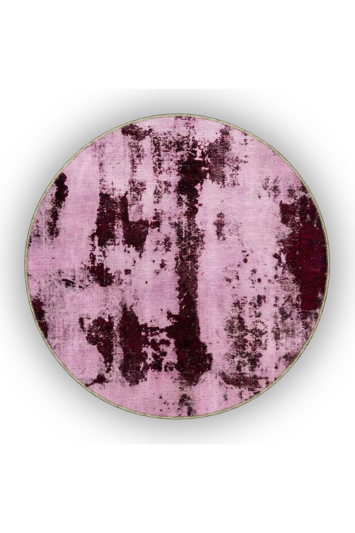 Pembe Temalı Abstract Soyut Desenli Kreatif Modern Dekoratif Halı 4791