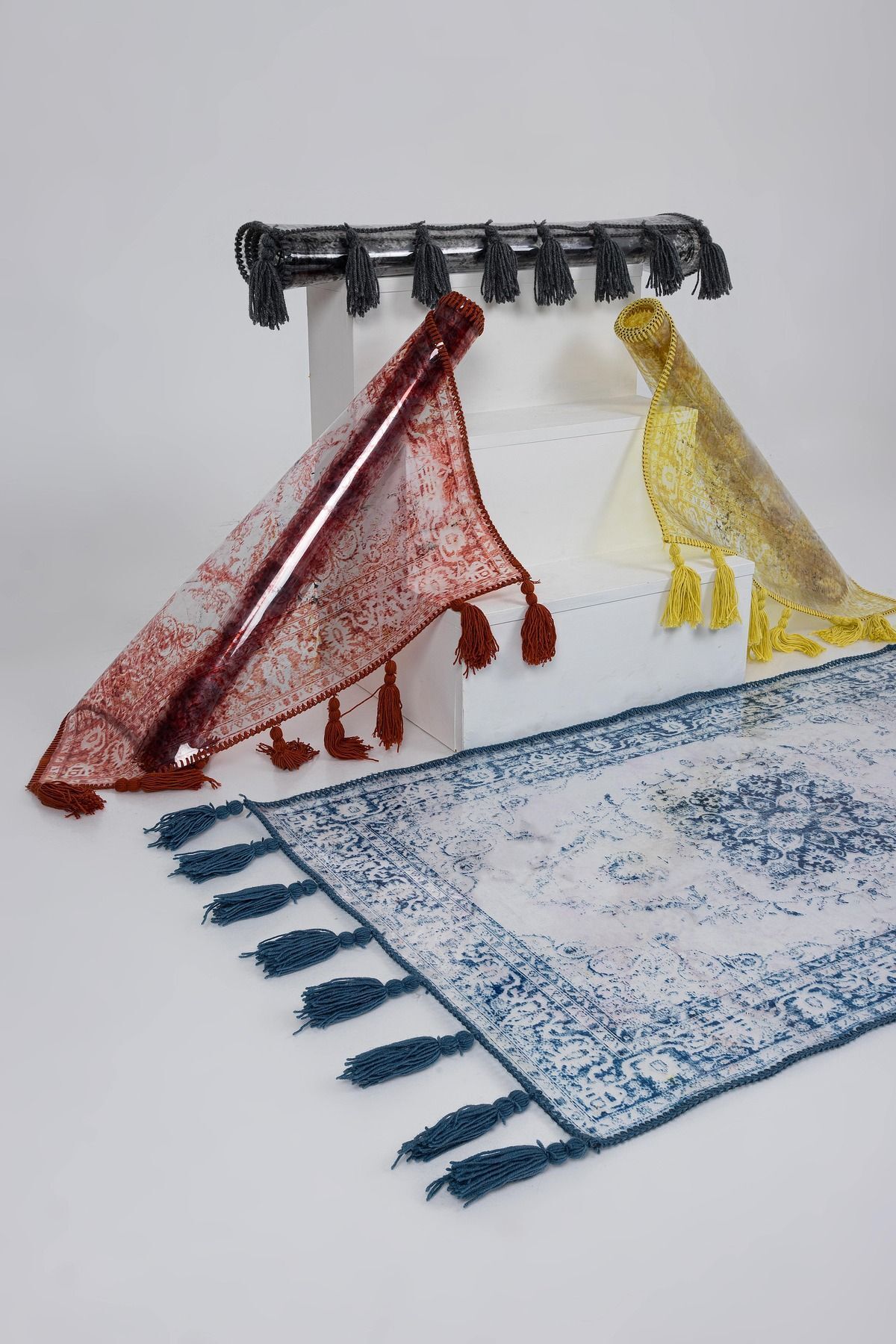 Transparent Tasarım Serisi Sarı Temalı Dekoratif Şeffaf Halı transparent04