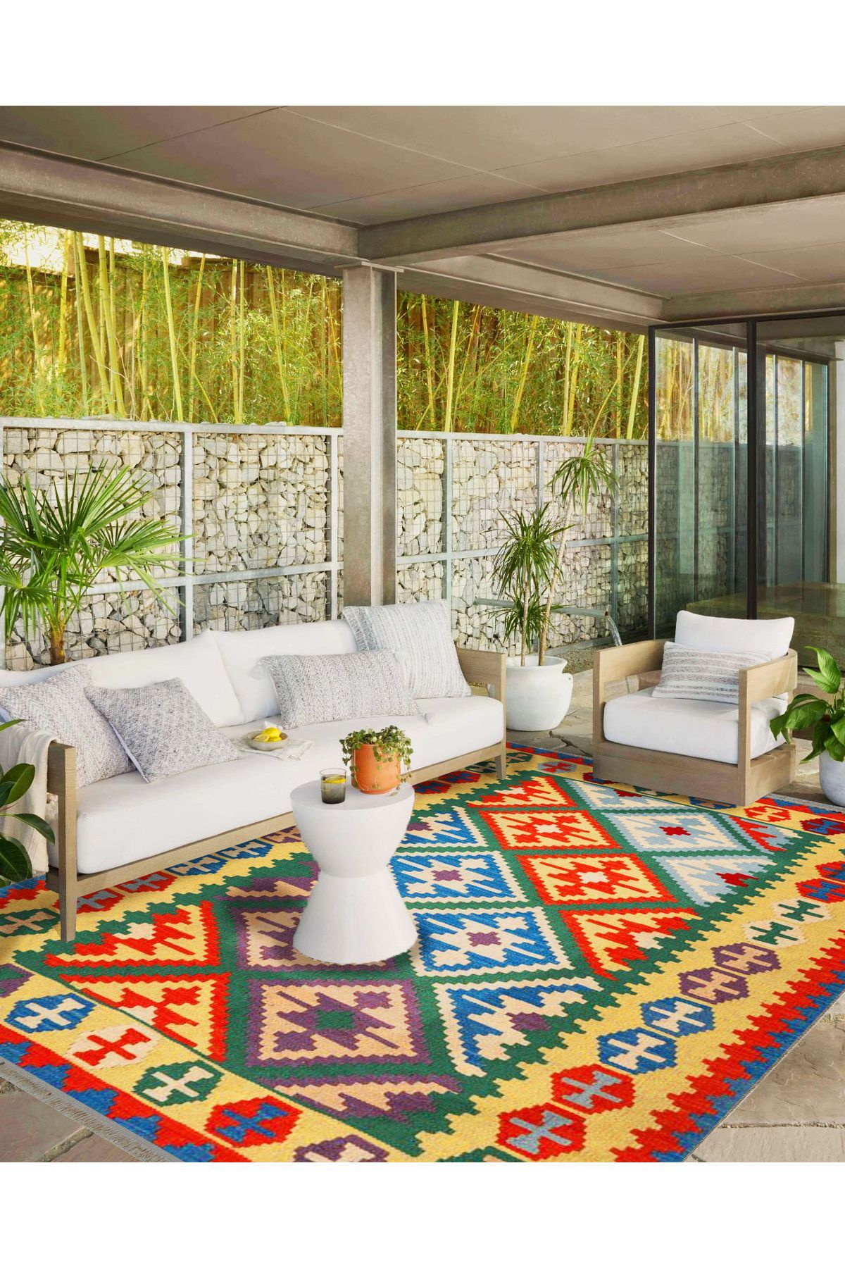 İnci Koleksiyonu Çok Renkli Geleneksel Motif Etnik Desen Dokuma Taban Vintage Dekoratif Halı inci16