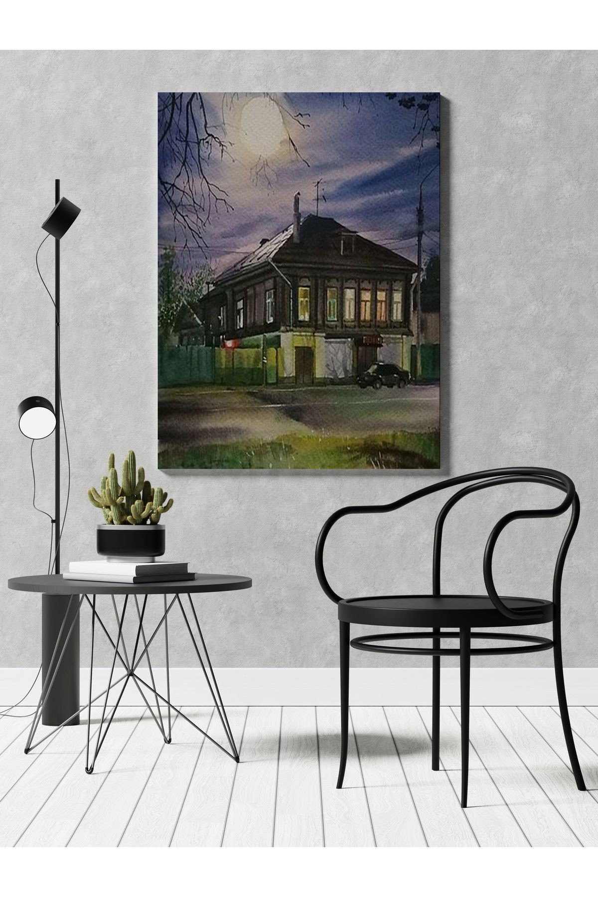 Kanvas Tablo Gece Kondu Temalı Modern Tablo
