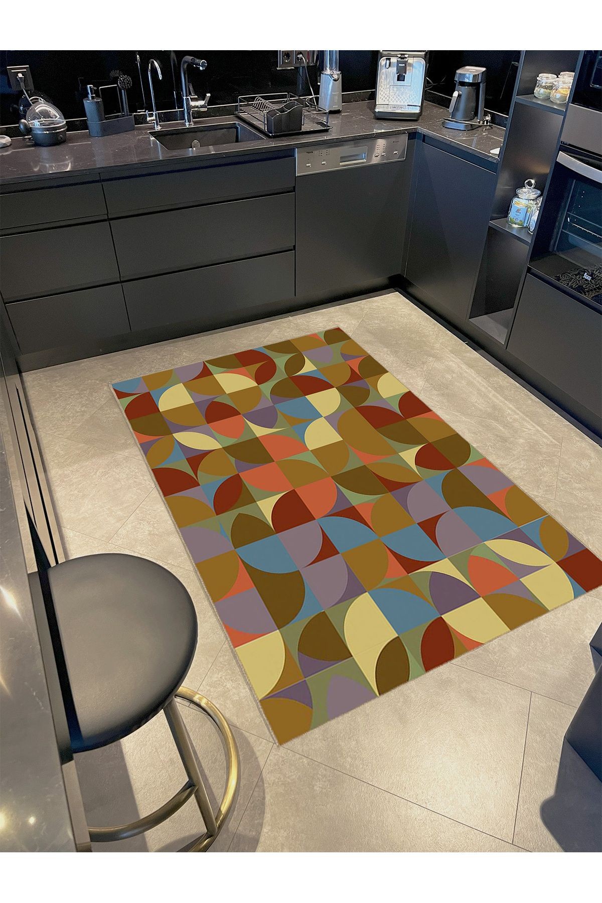 Ametist Serisi Çok Renkli Geometrik Şekiller Detaylı Dokuma Taban Modern Dekoratif ametist15