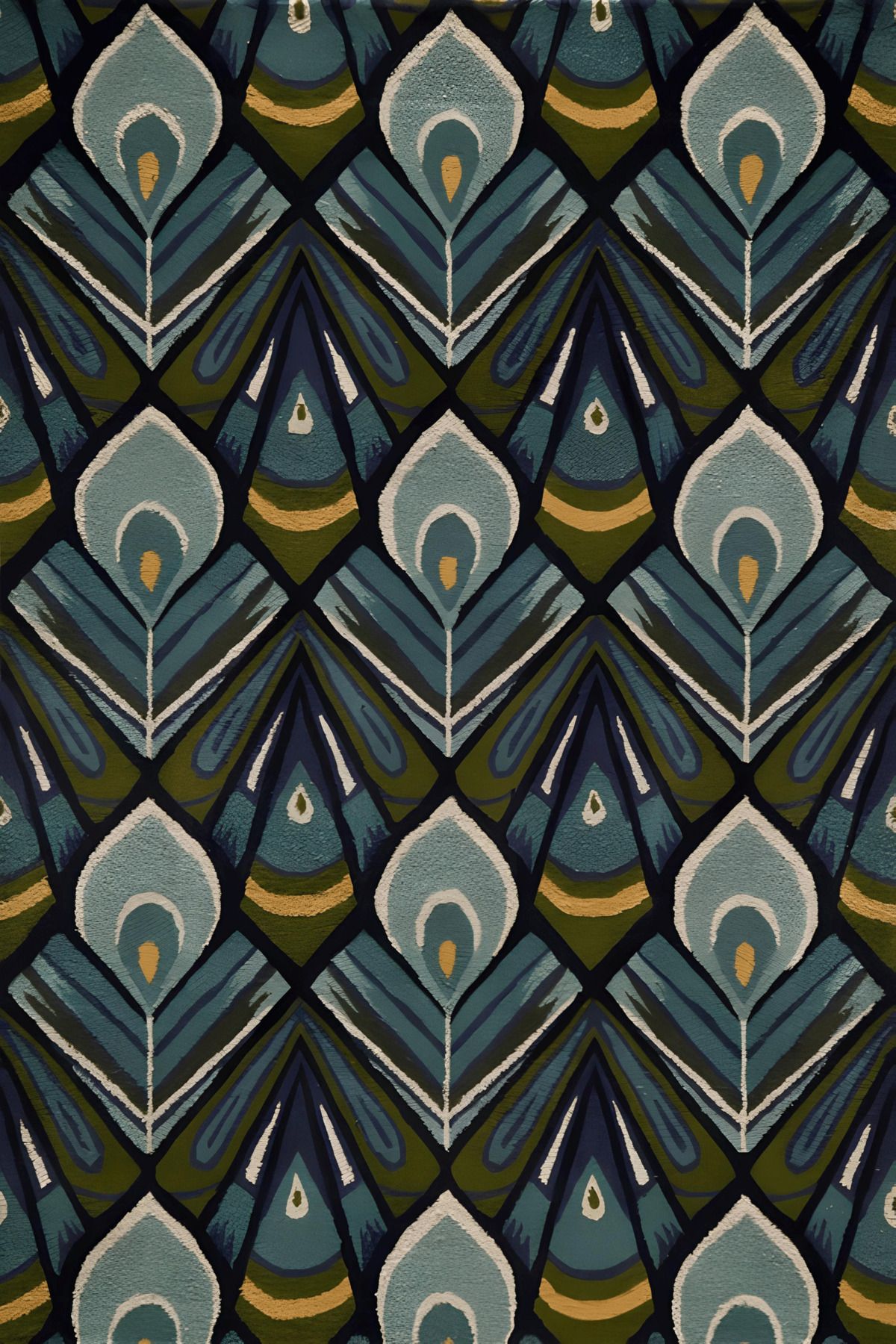 Çok Renkli Soyut Desenli Sürrealist Modern Dekoratif Halı 1677