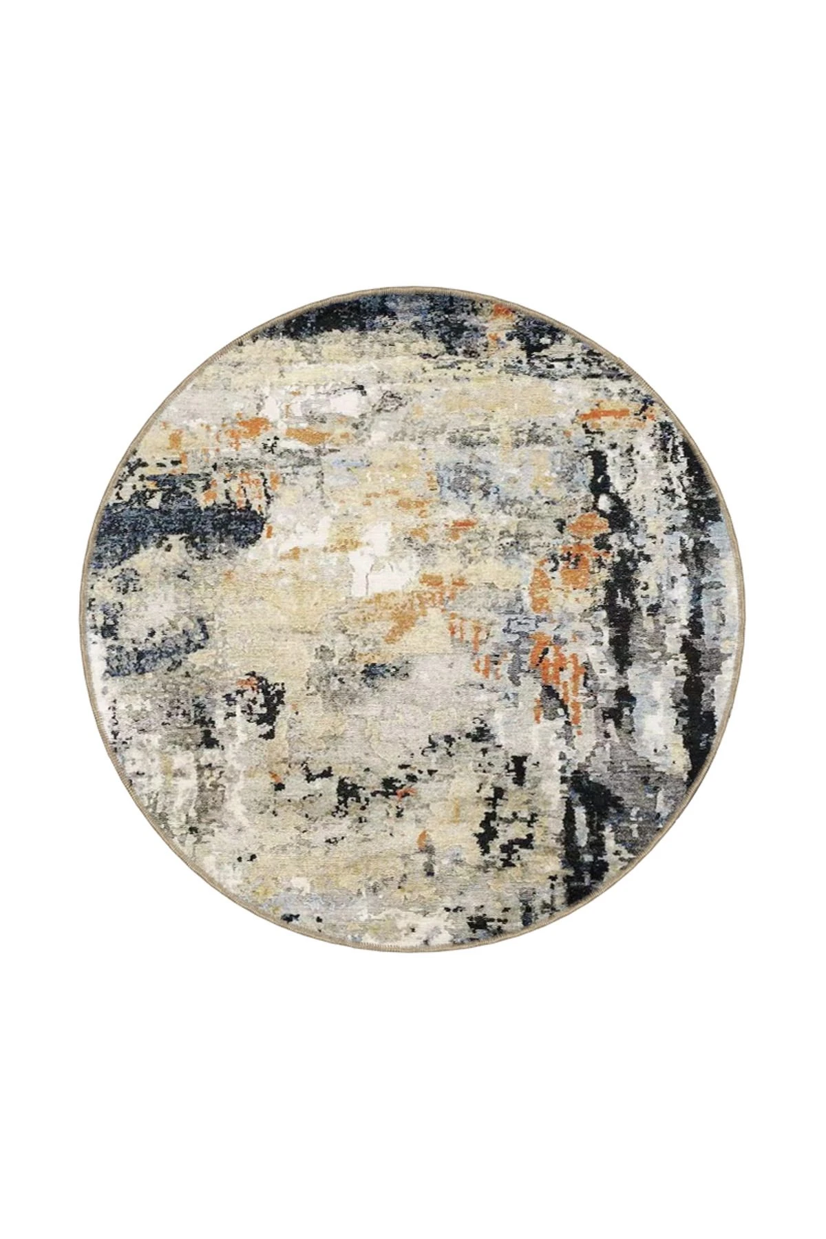 Siyah Beyaz Vintage Yıkanabilir Karışık Renklerde Modern Dekoratif ve Dokuma Taban Halı miravip982