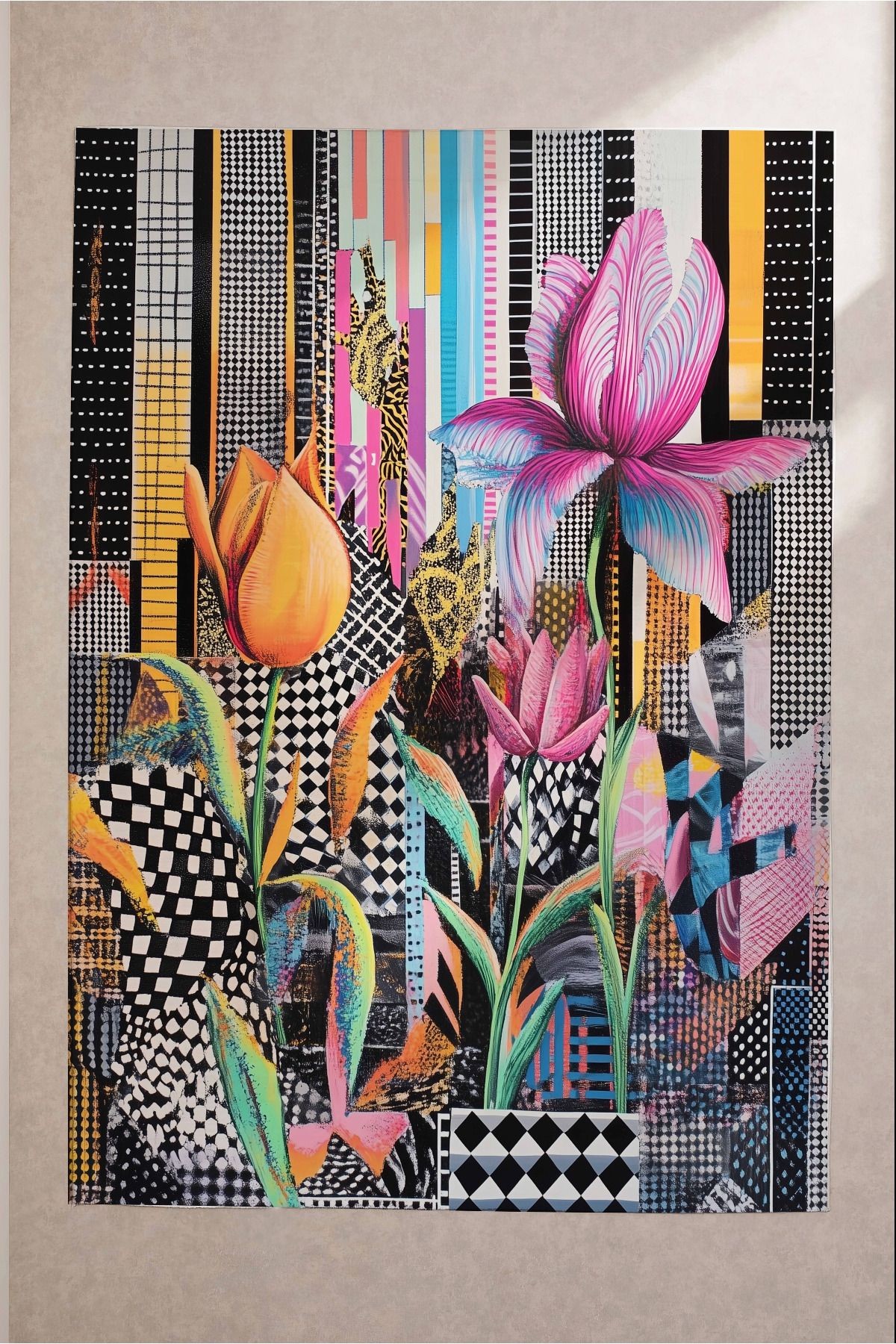 Nova Art Dama ve Çiçek Desenli Dokuma Taban Dekoratif Salon Halısı 214