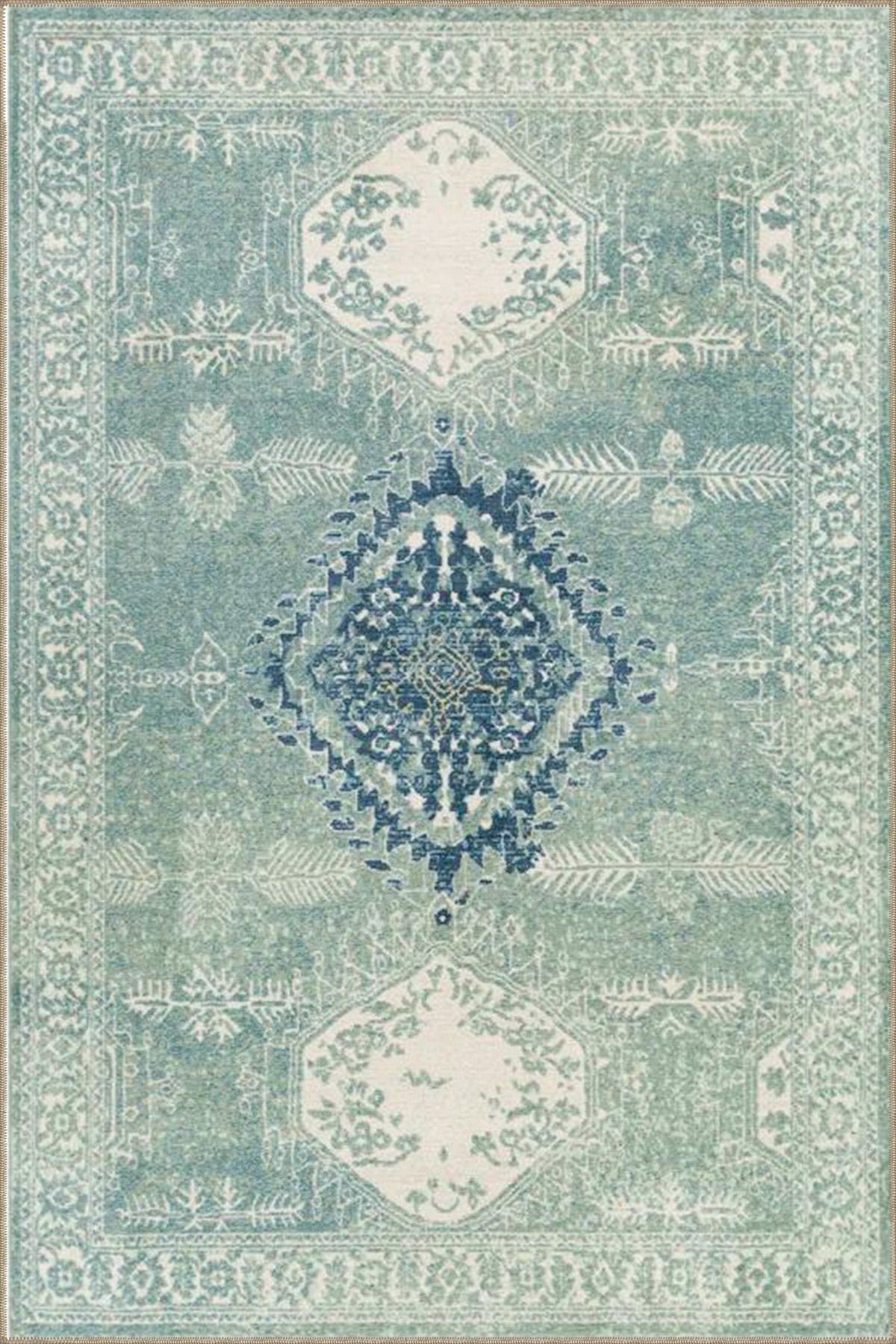 Aqua Yıldız Modern Desenli Dokuma Taban Yıkanabilir Halı miravip8392