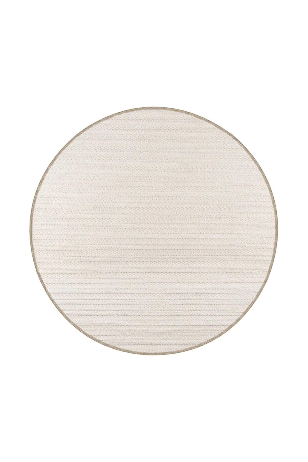 Krem Geometrik Noktalı Çizgili Dekoratif Halı ve Yıkanabilir Halı miravip9621