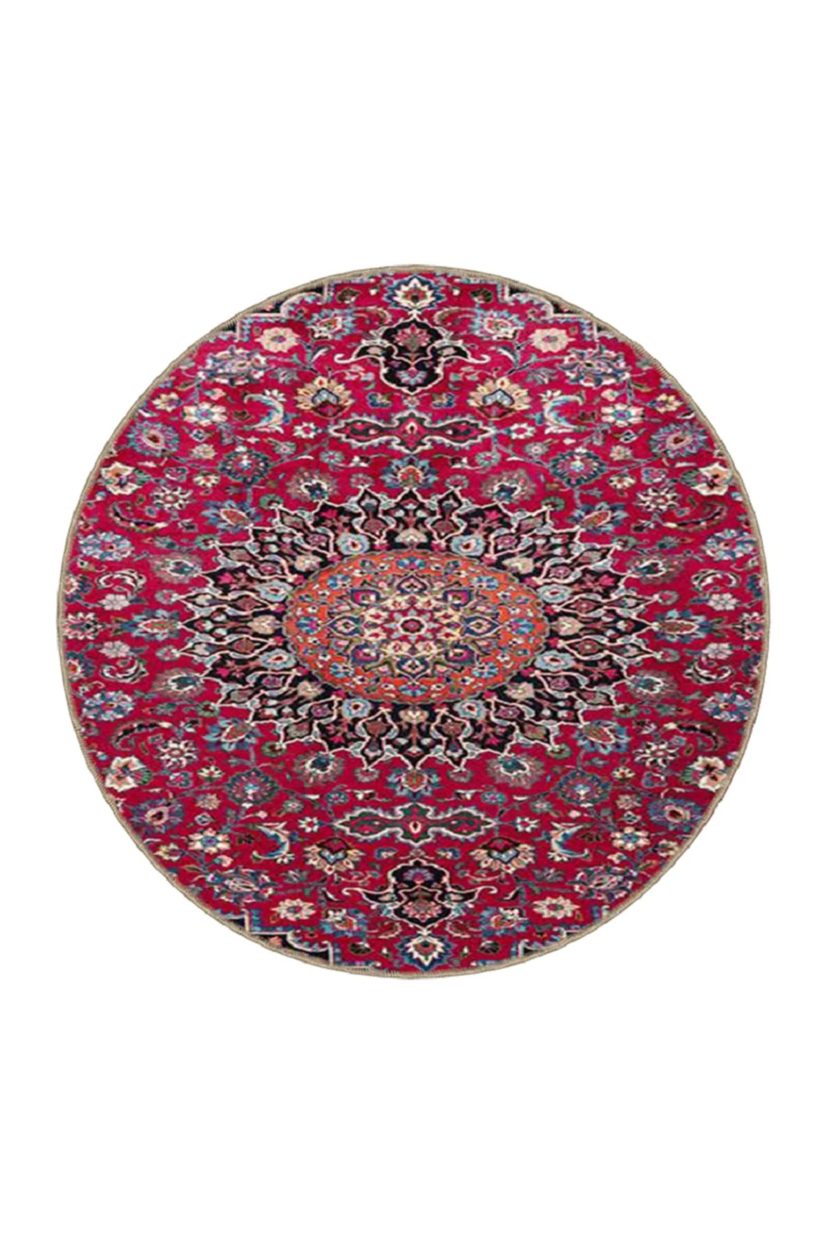 Mor Renkli Desenli Geometrik ve Geleneksel Modern Dekoratif Halı 4475