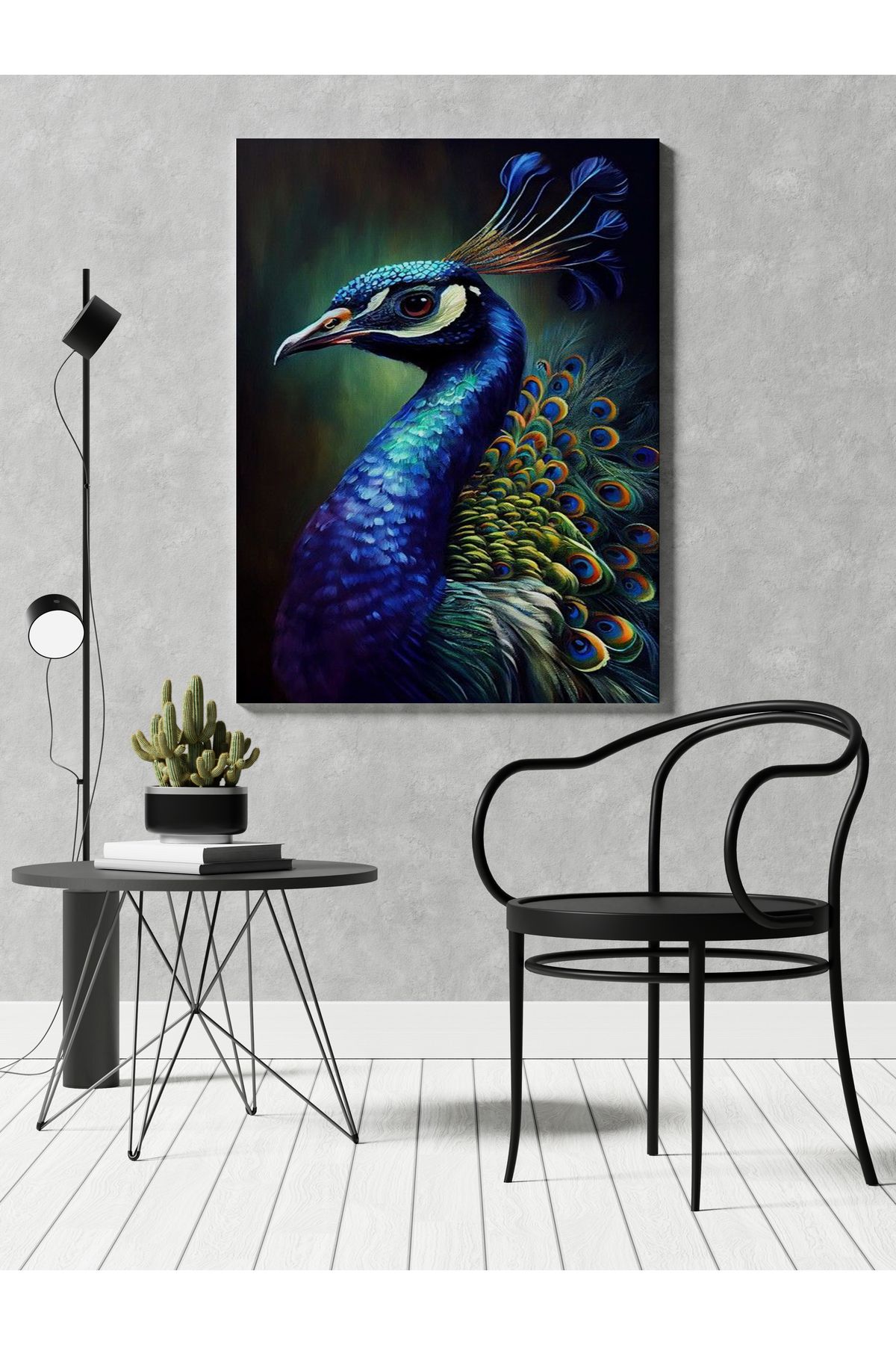 Kanvas Tablo Tavus Kuşu Temalı Tablo