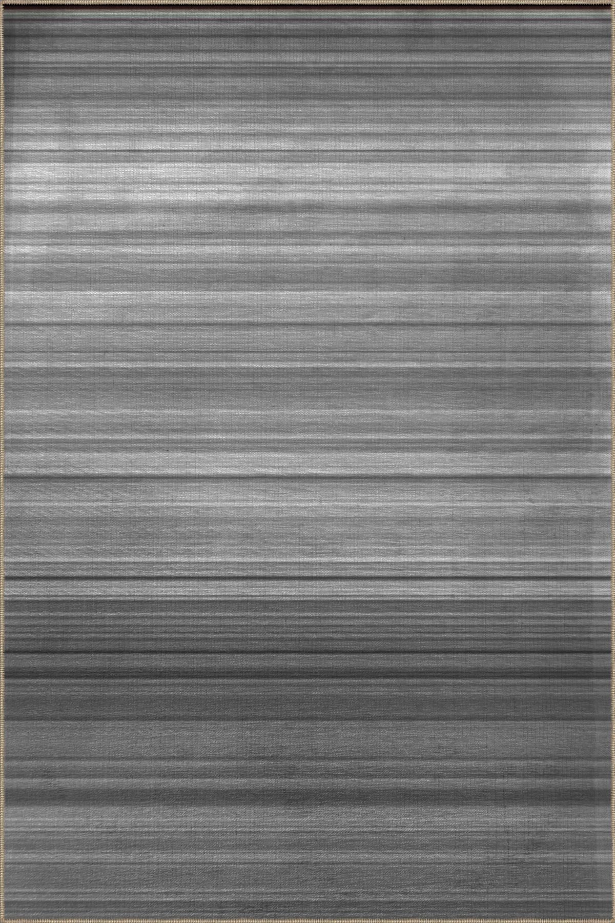 Gri Tonlarda Düz Çizgili Desenli Dokuma Taban Halı 4202