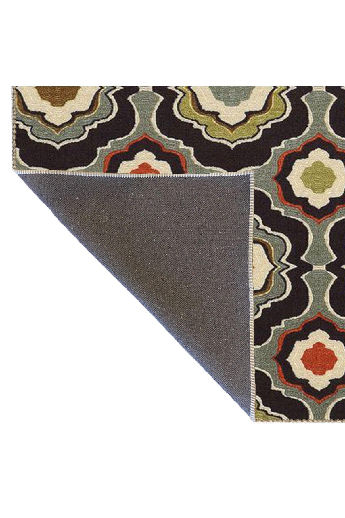 Çok Renkli Motifli Etnik Çiçek Desenli Vintage Dekoratif Halı 4720