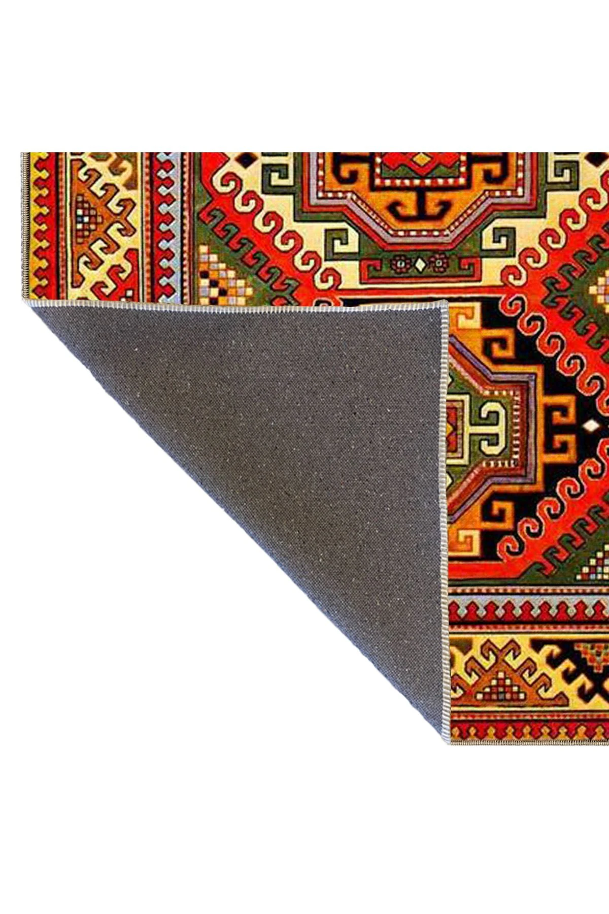 Geleneksel Desen Kırmızı Renklerde Dokuma Taban Halı 4278