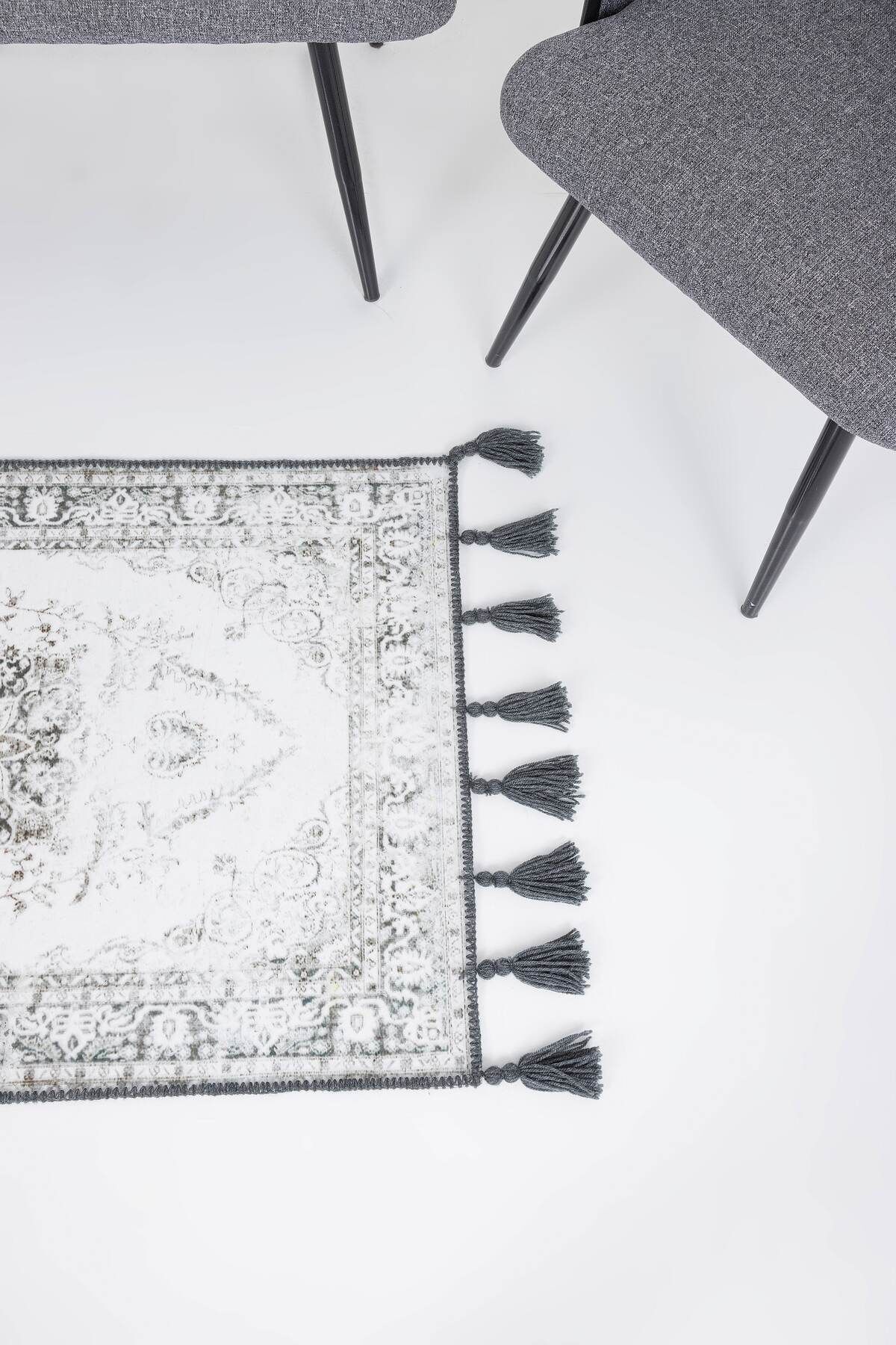 Transparent Tasarım Serisi Gri Temalı Dekoratif Şeffaf Halı transparent01