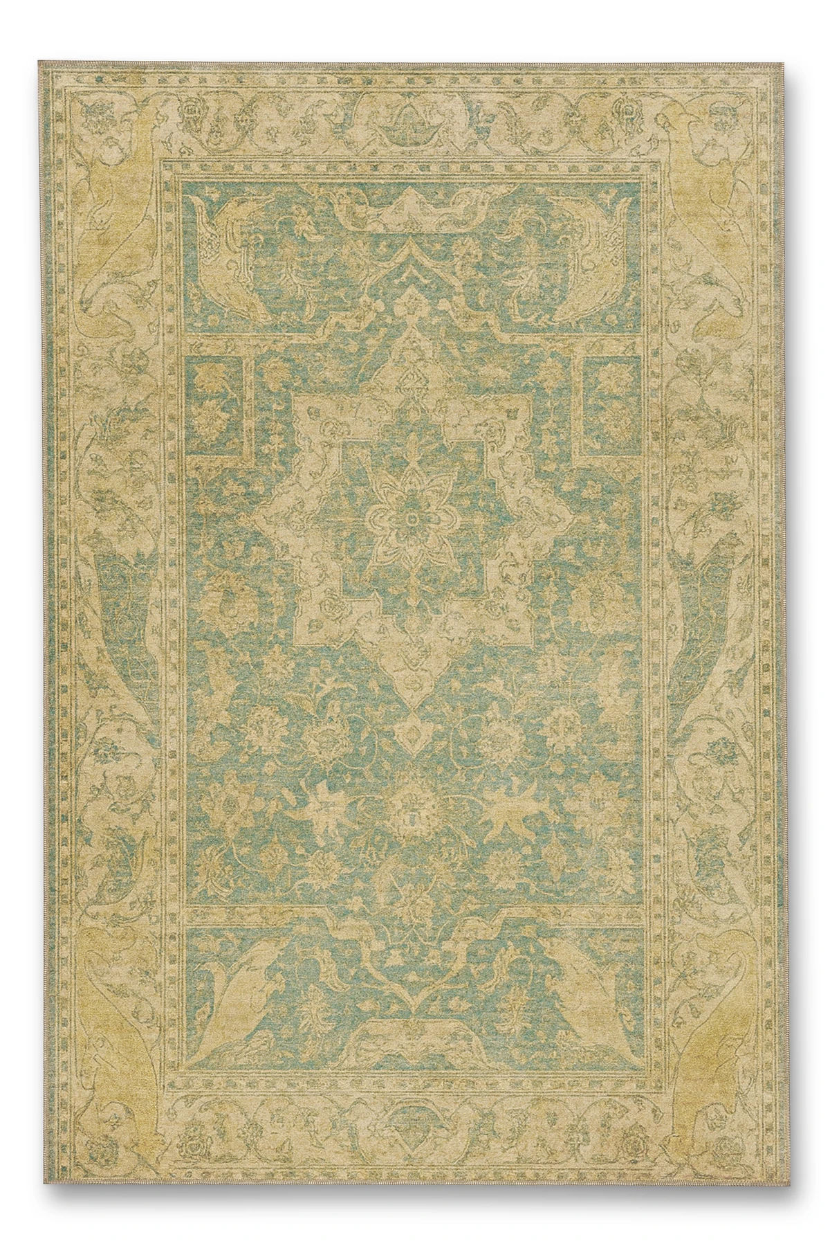 MOSSO Geleneksel Motifli Desen Dokuma Taban Vintage Dekoratif Halı mosso885