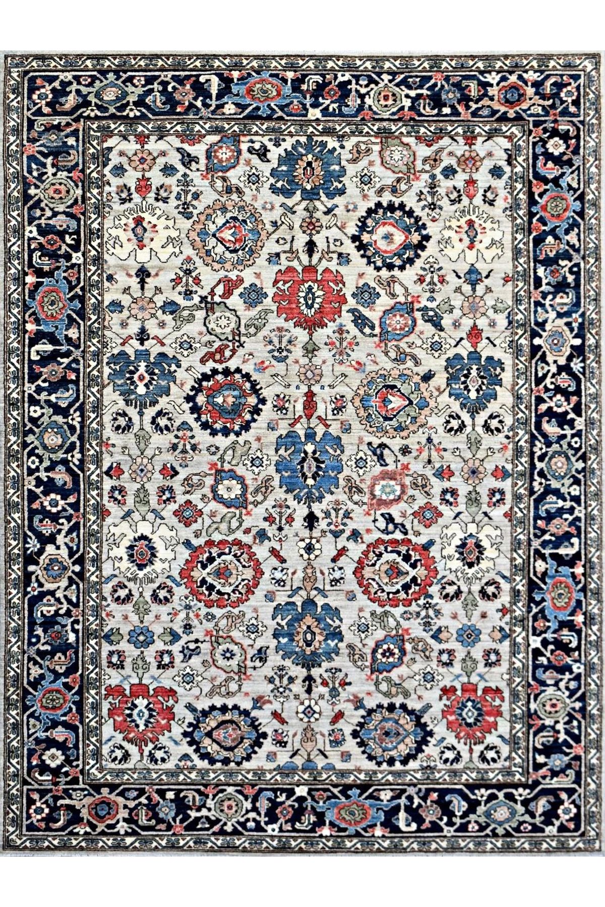 Mete Koleksiyonu Çok Renkli Karma Motifli ve Geleneksel Desenli Vintage Dekoratif Halı 18