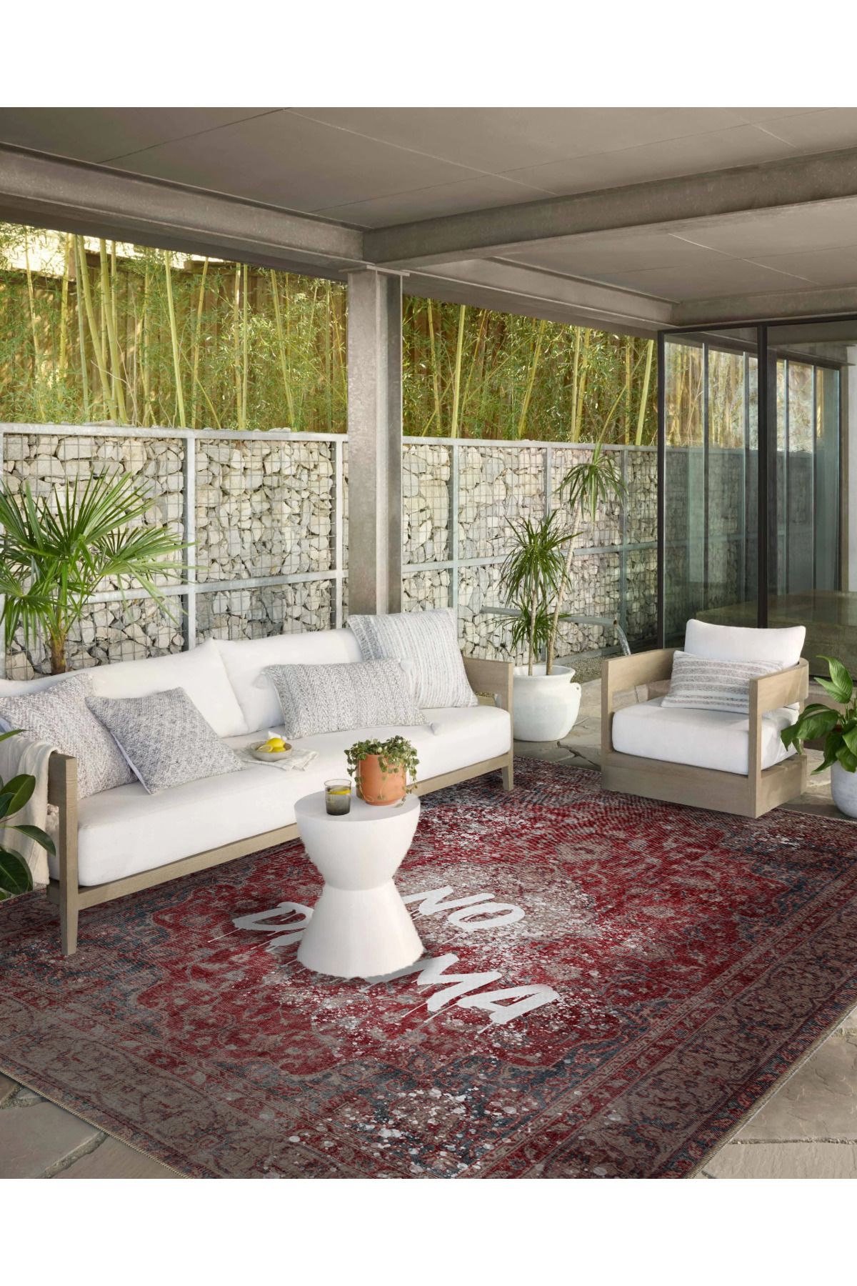 Written Koleksiyonu Bordo Motifli No Drama Yazılı Desenli Modern Dekoratif Halı 02