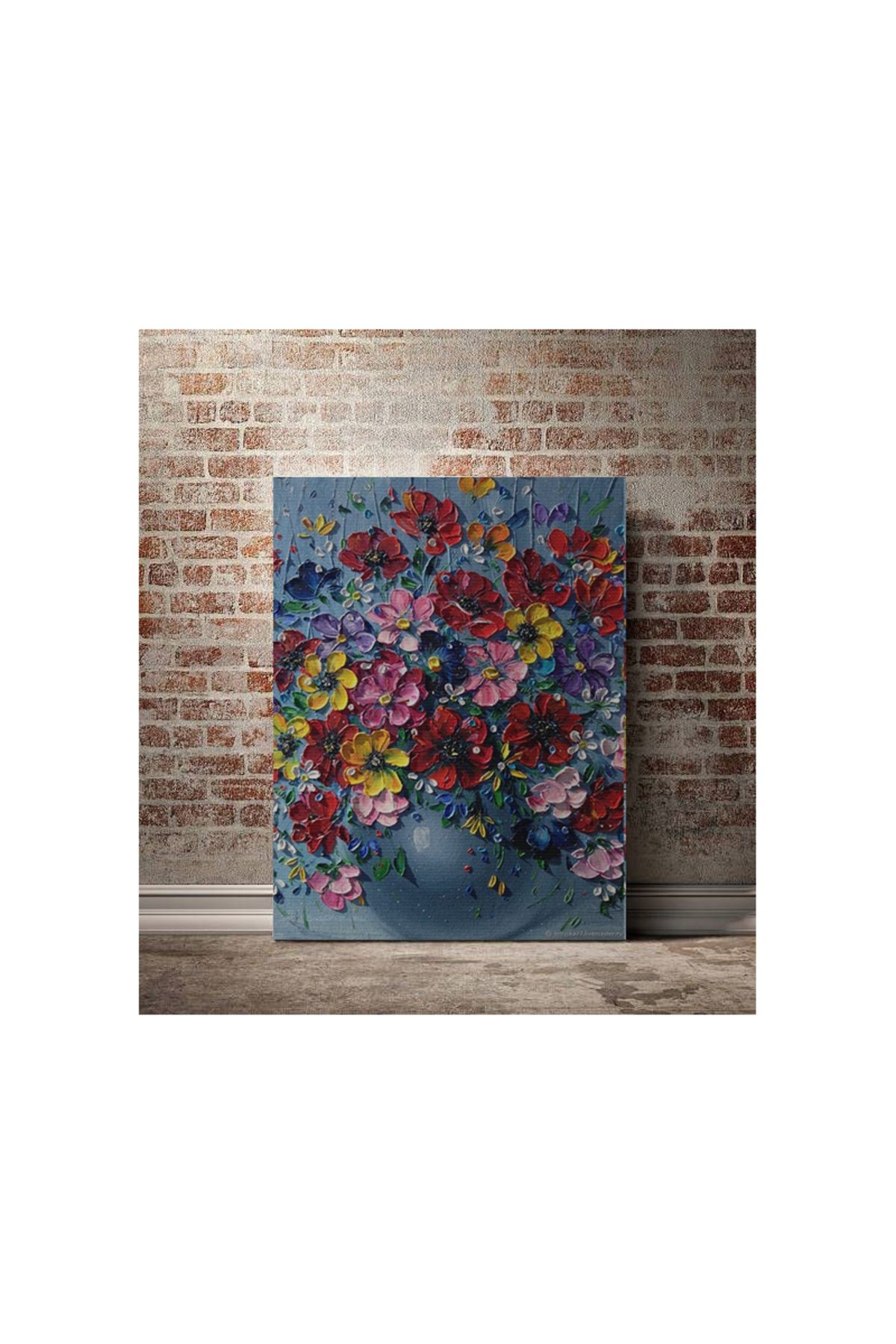 Kanvas Tablo Flower Mxed Color Temalı Modern Tablo