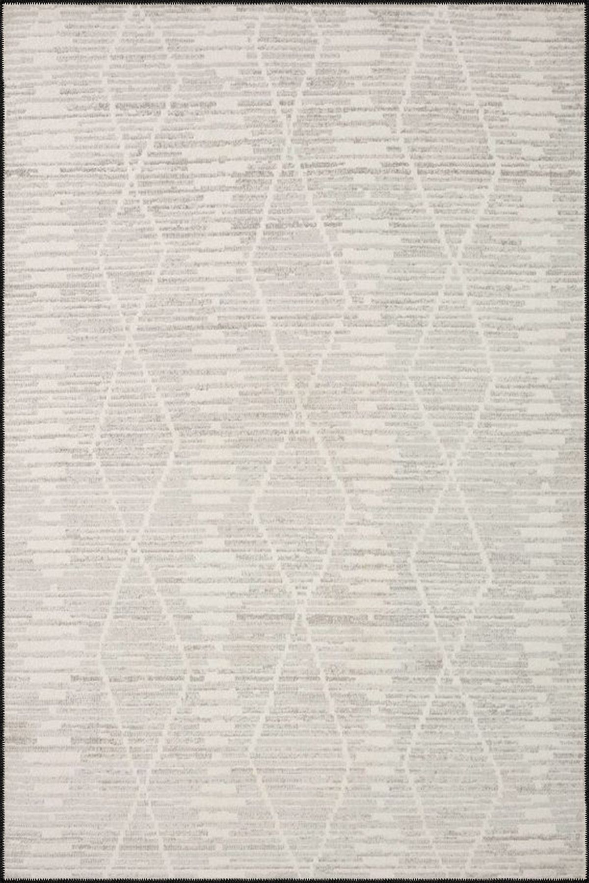 Krem Geometrik Temalı Boyalı Desenli Dekoratif ve Yıkanabilir Halı miravip9332