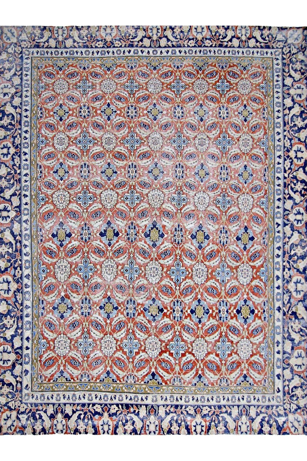 Mete Koleksiyonu Çok Renkli Karma Motifler ve Geleneksel Desenli Vintage Dekoratif Halı 34