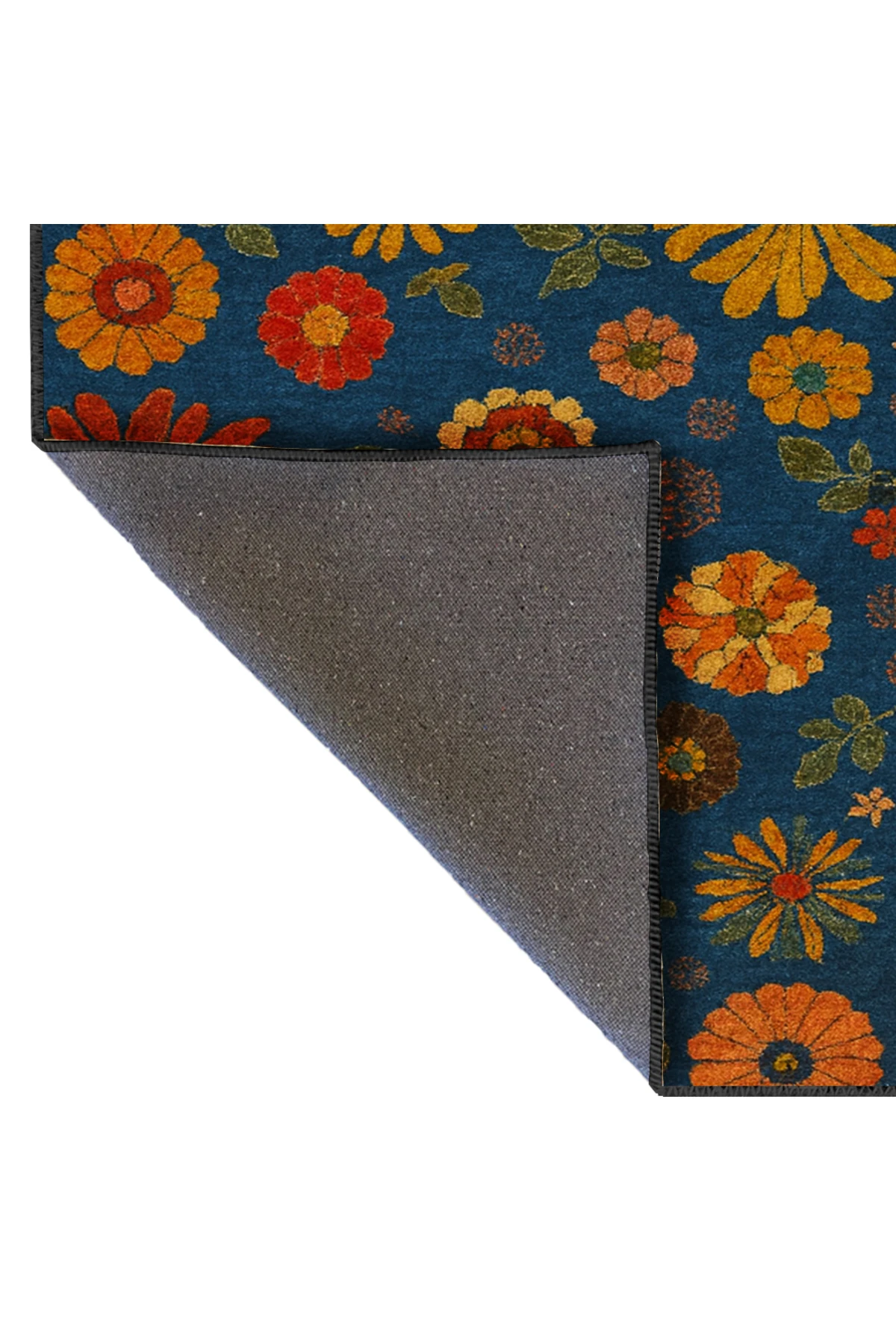 MOSSO Çiçek Motifli Desen Dokuma Taban Vintage Dekoratif Halı mosso908