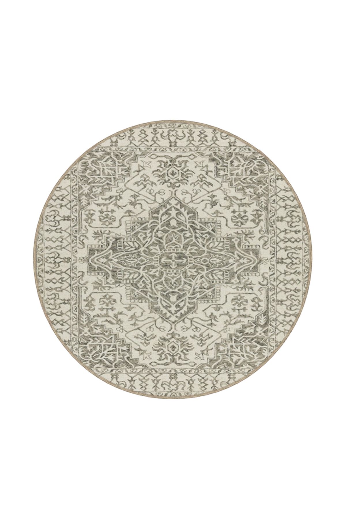 Gri Tonlarında Yıldılzı Desenli Dokuma Taban Halı miravip8142