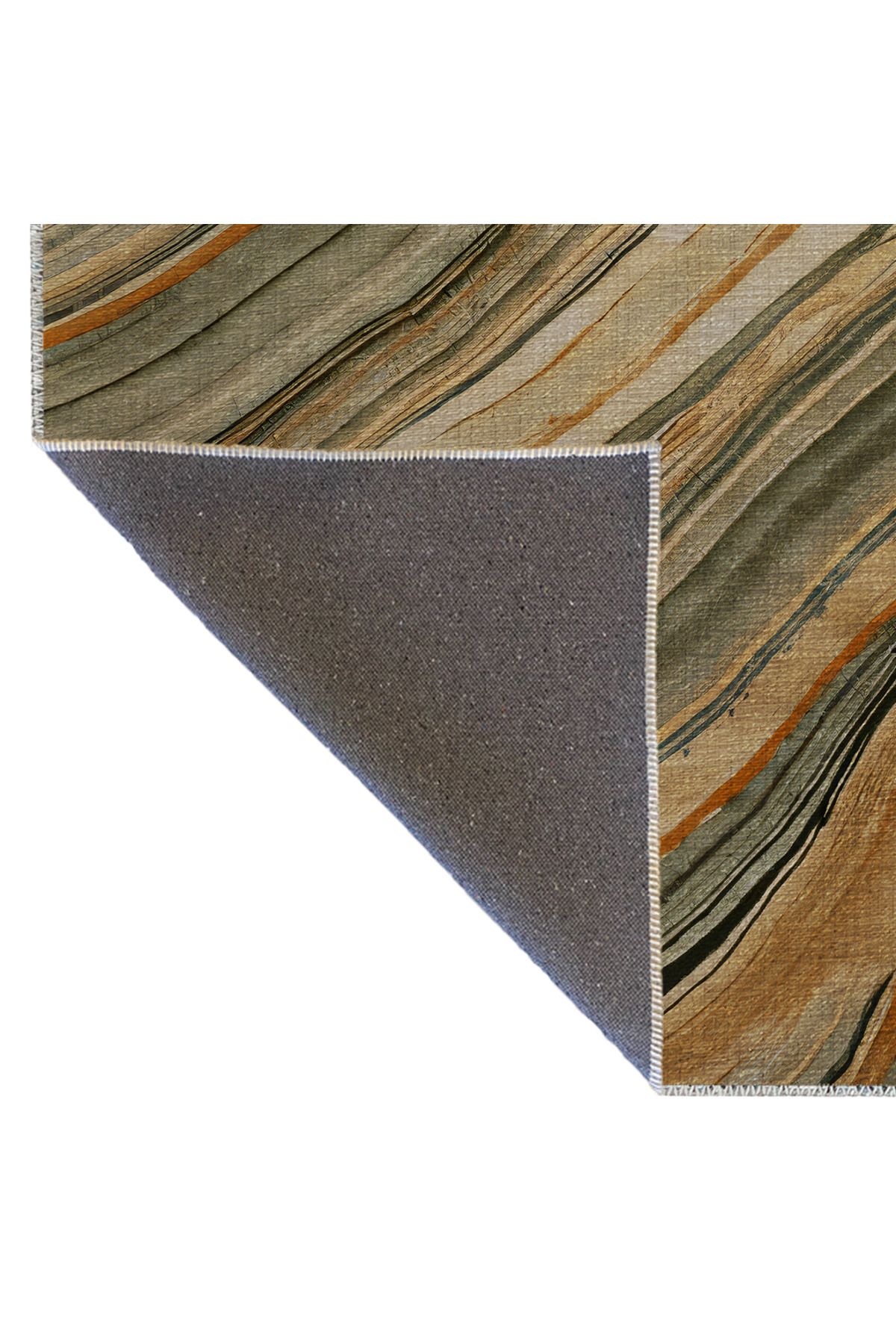 Çok Renkli Dalgalı Soyut Desenli Modern Dekoratif Halı 2357