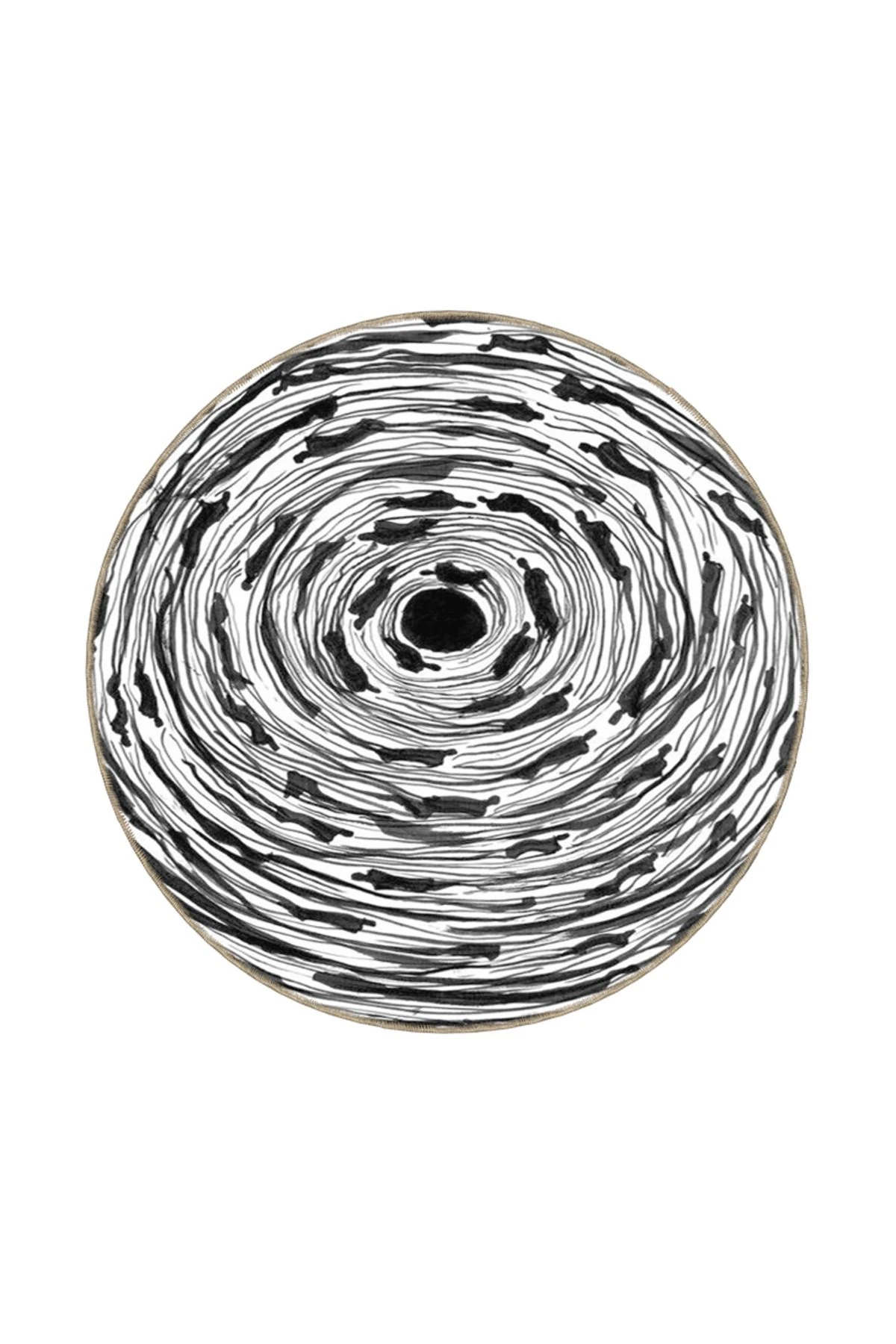 Siyah Beyaz Karadelik Temalı Dekoratif Halı ve Yıkanabilir Halı miravip9710