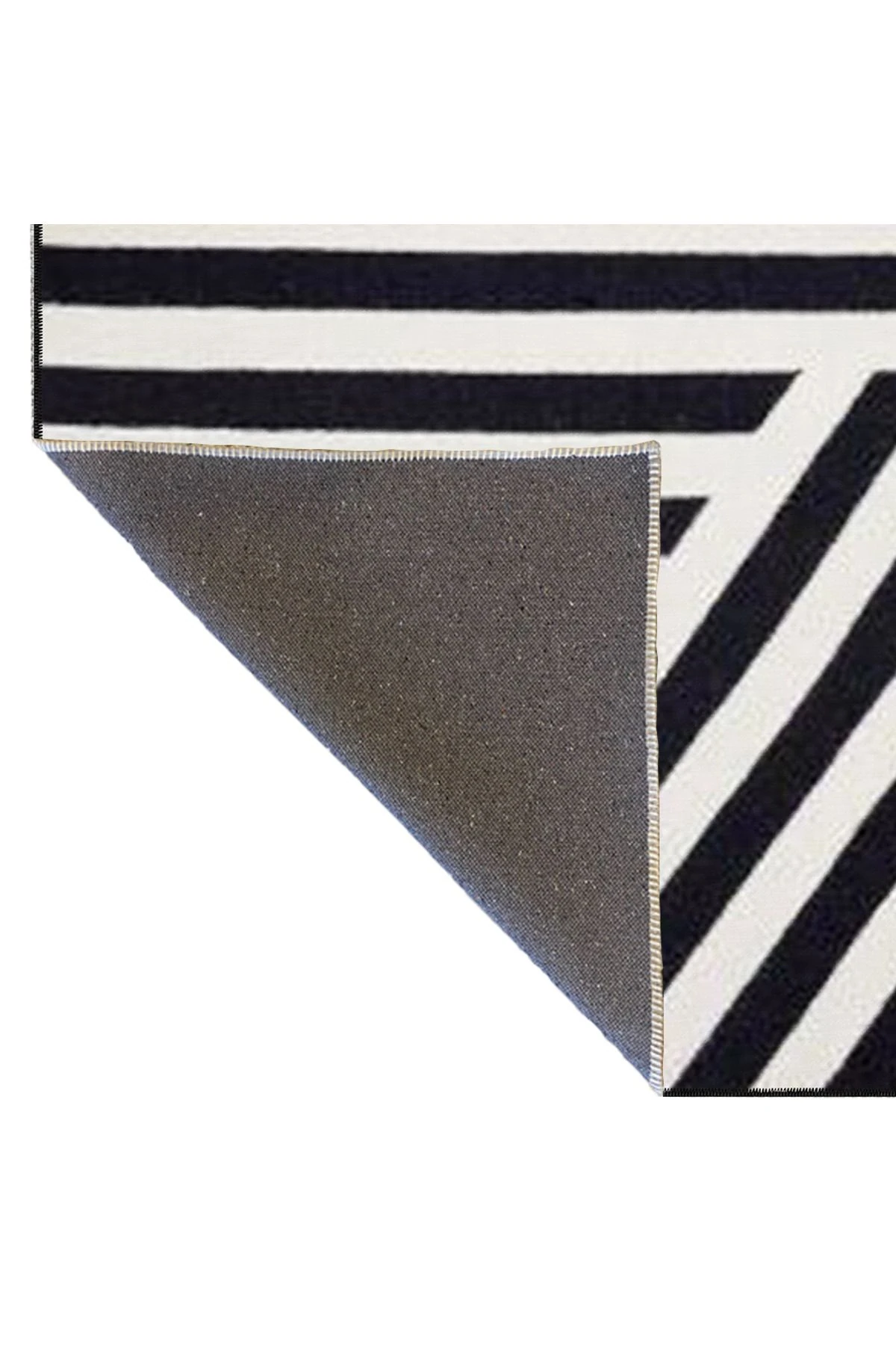 Modern Geometrik Desenli Siyah Renkli Dekoratif Halı miravip592