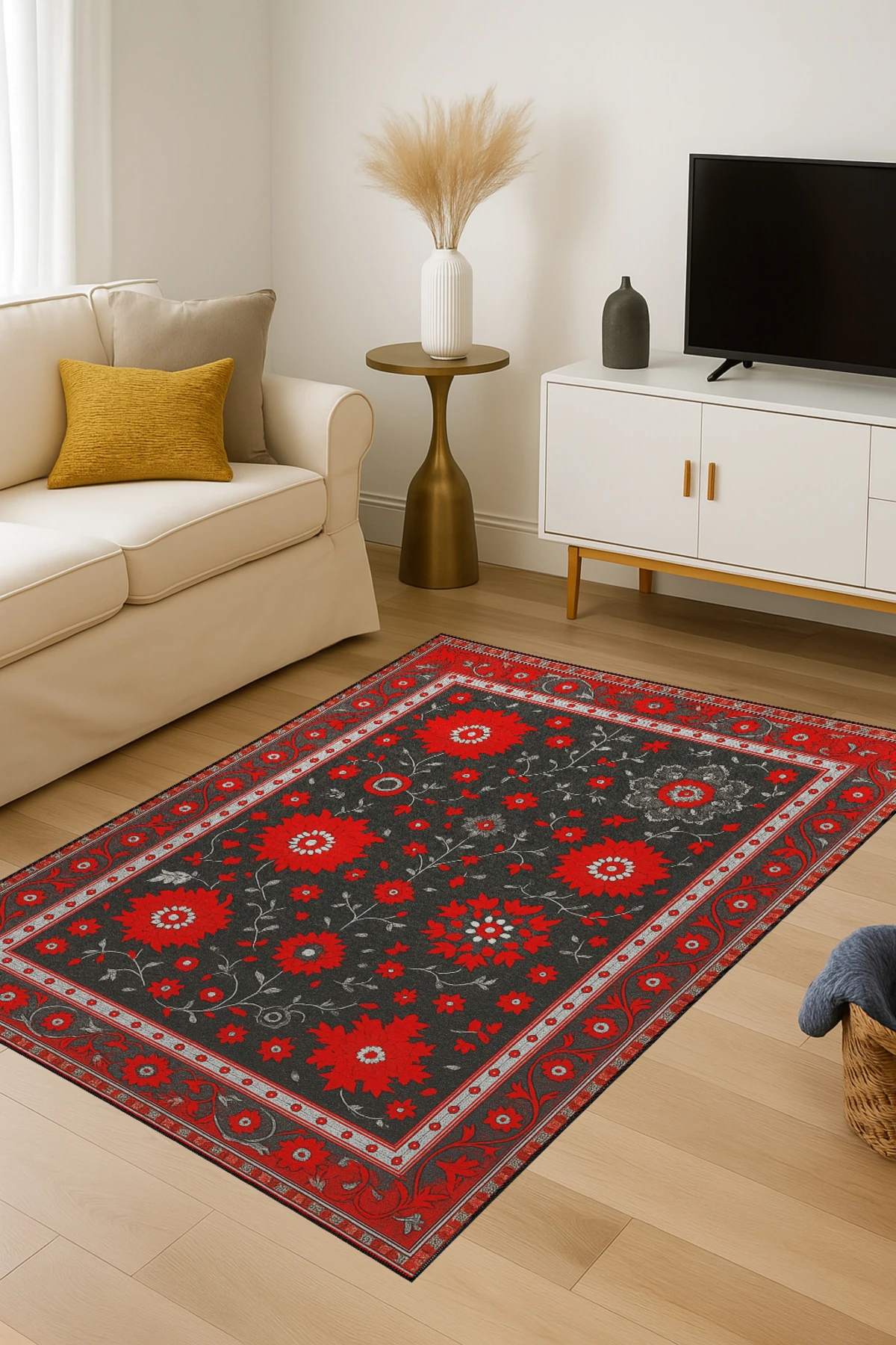 MOSSO Morden Temalı Desenli Modern Dekoratif Halı mosso453