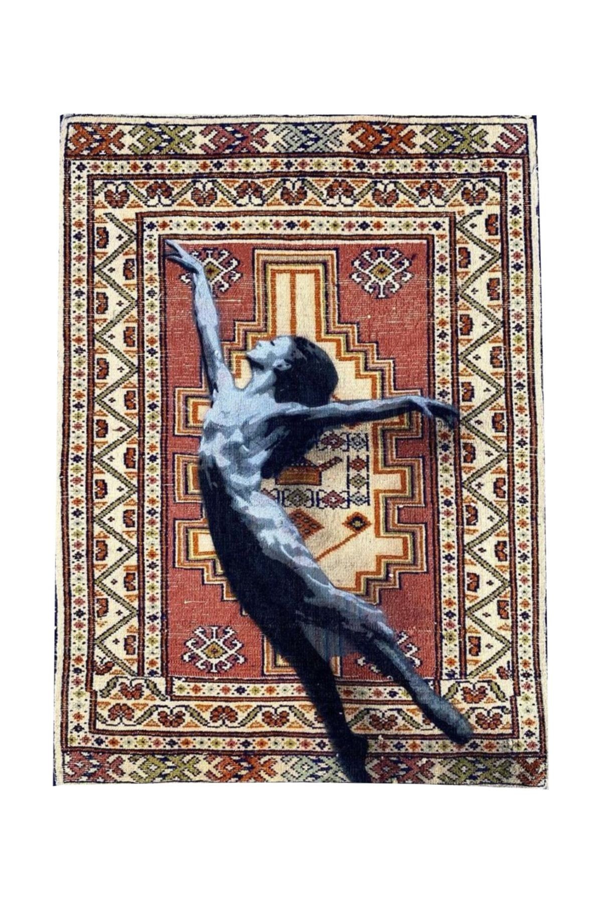 Mira 1252 Vintage Dans Eden Kadın Figürlü Çok Renkli Dokuma Taban Halı