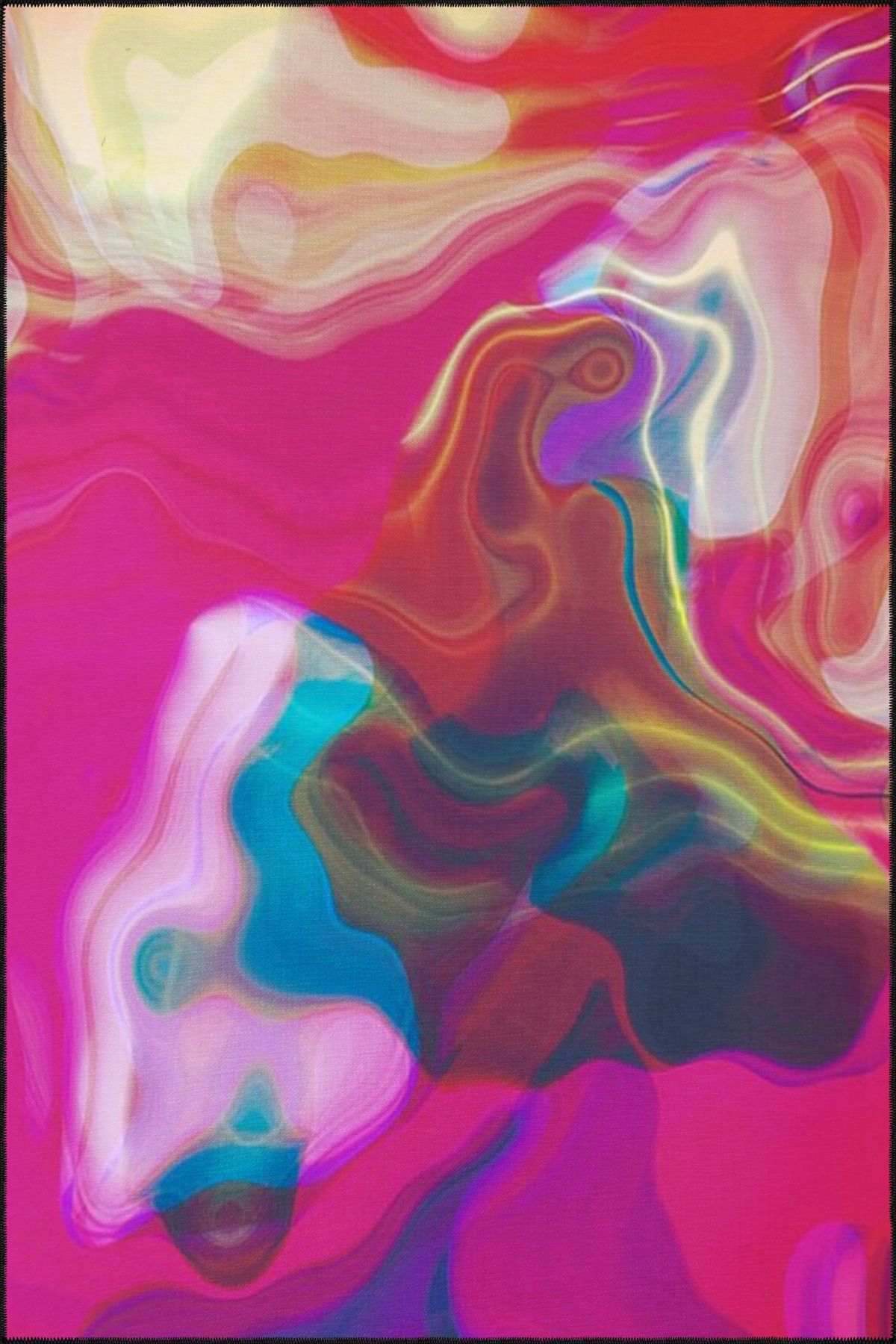 Pembe Renkli Pastel Boyalı Dokuma Taban Halı 4431