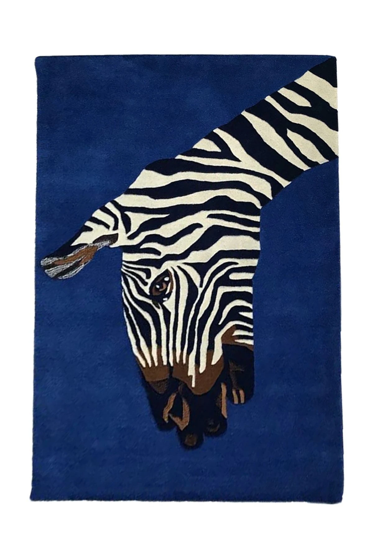 Mira 1098 Lacivert Zebra Figürlü Dokuma Taban Halı