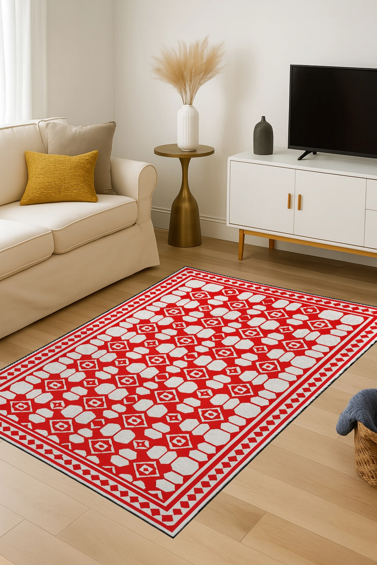 MOSSO Morden Temalı Desenli Modern Dekoratif Halı mosso442