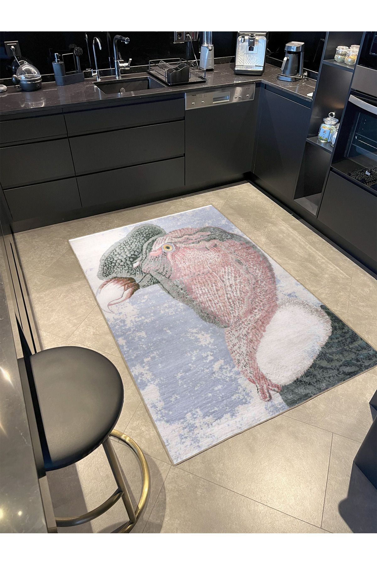 Hayvan Desenli Renkli Dokuma Taban miravip656