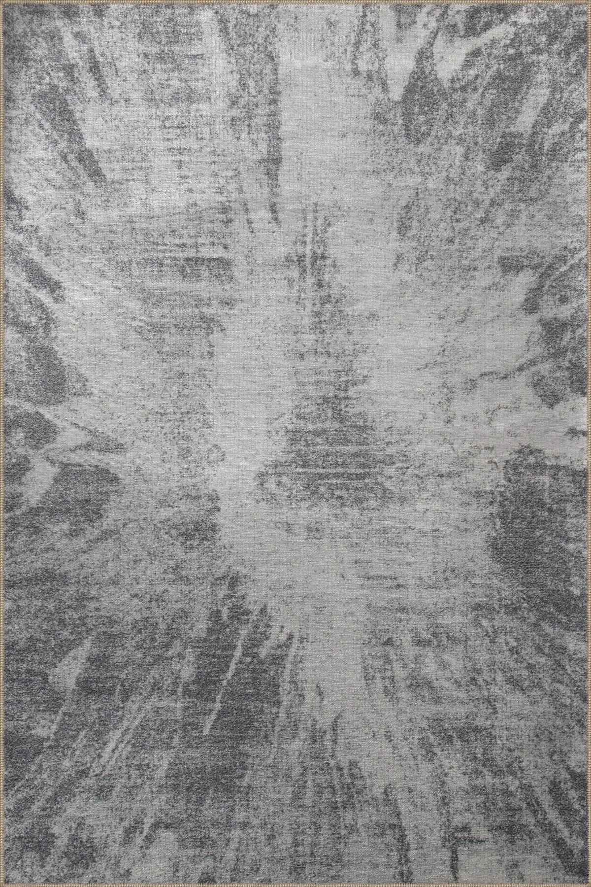 Gri Temalı Soyut Desenli Kreatif Modern Dekoratif Halı 2952