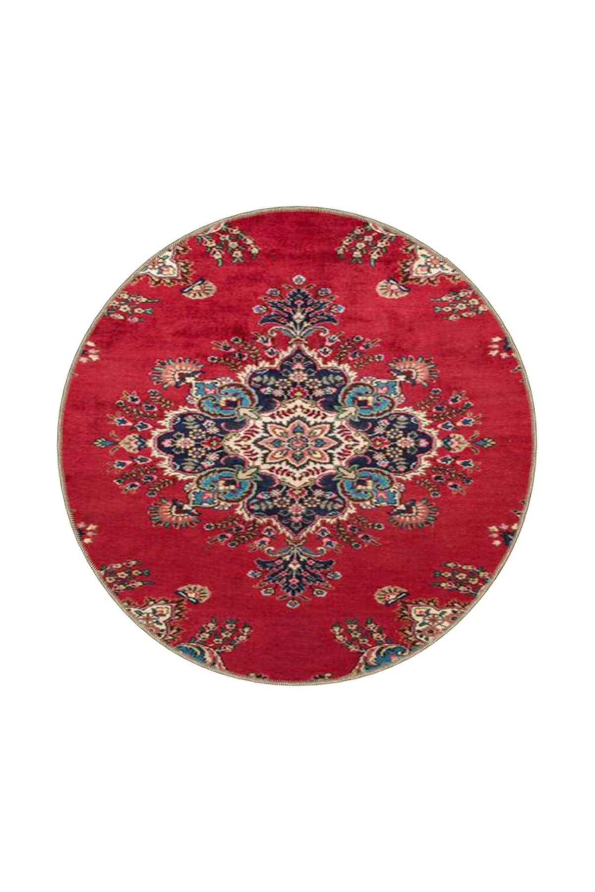 Siyah Kırmızı Geometrik ve Geleneksel Desenli Modern Dekoratif Halı 4477