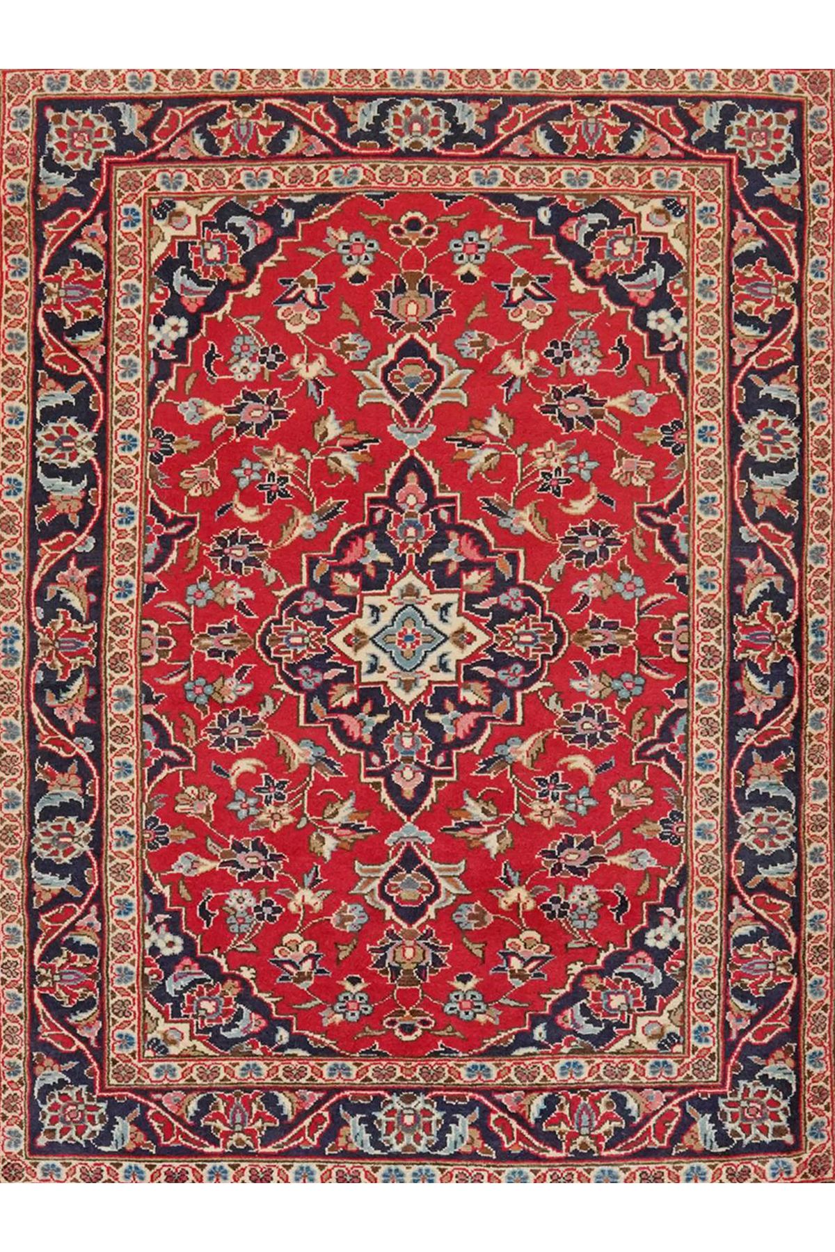 Güney Koleksiyonu Kırmızı Bej Temalı Geleneksel Motif Desenli Vintage Dekoratif Halı 25