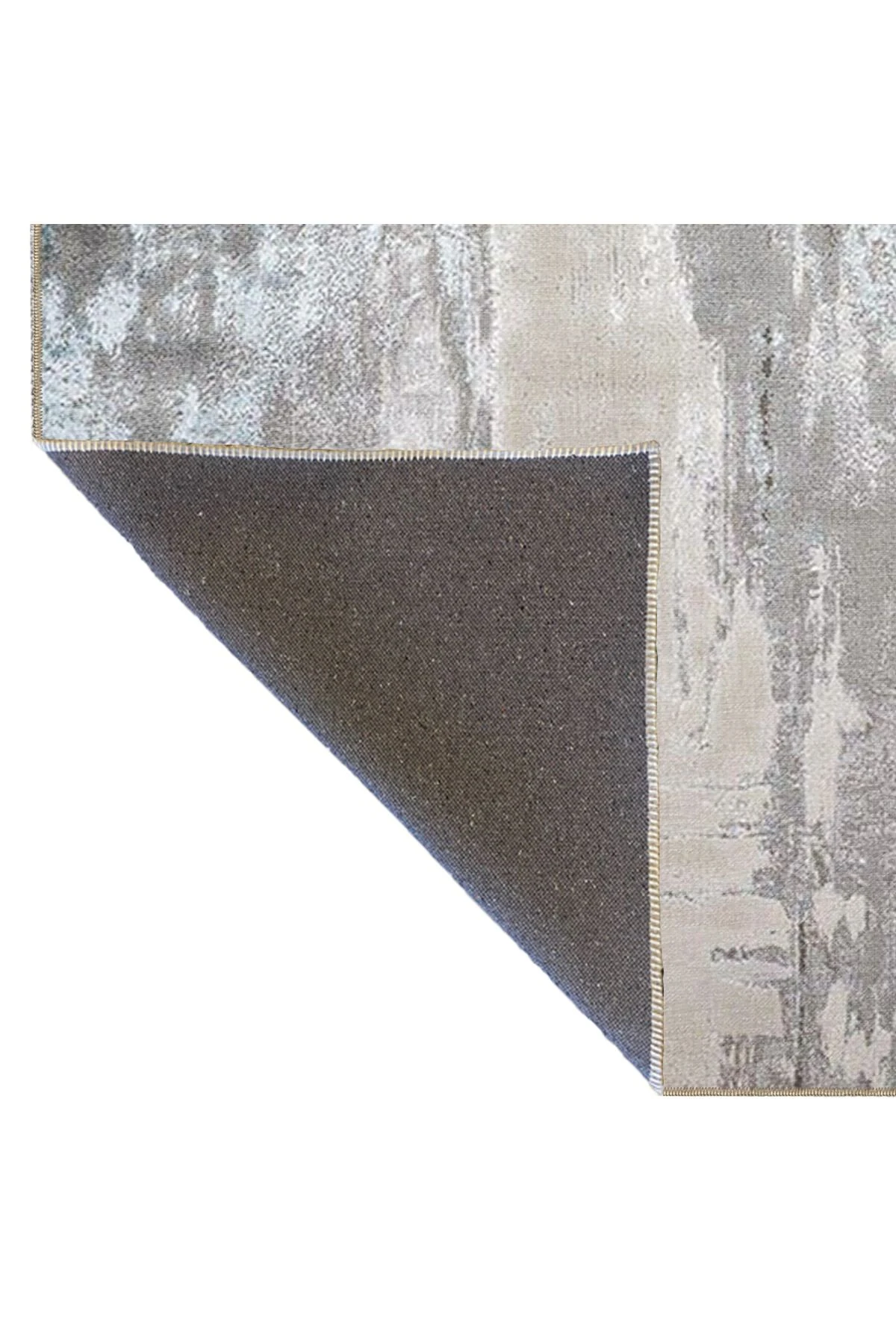 Gri Bej Temalı Abstract Soyut Desenli Kreatif Modern Dekoratif Halı 3921