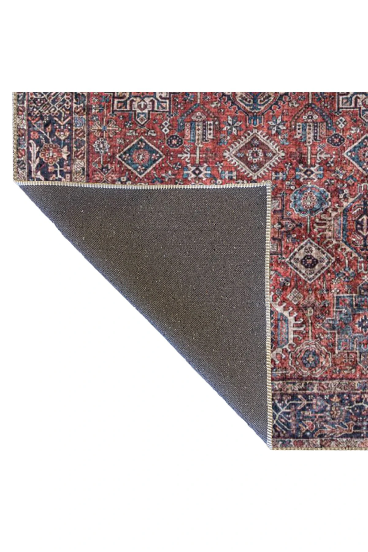 Baklavalı Bordo Renklerinde Temalı Dekoratif Halı ve Yıkanabilir Halı miravip9679