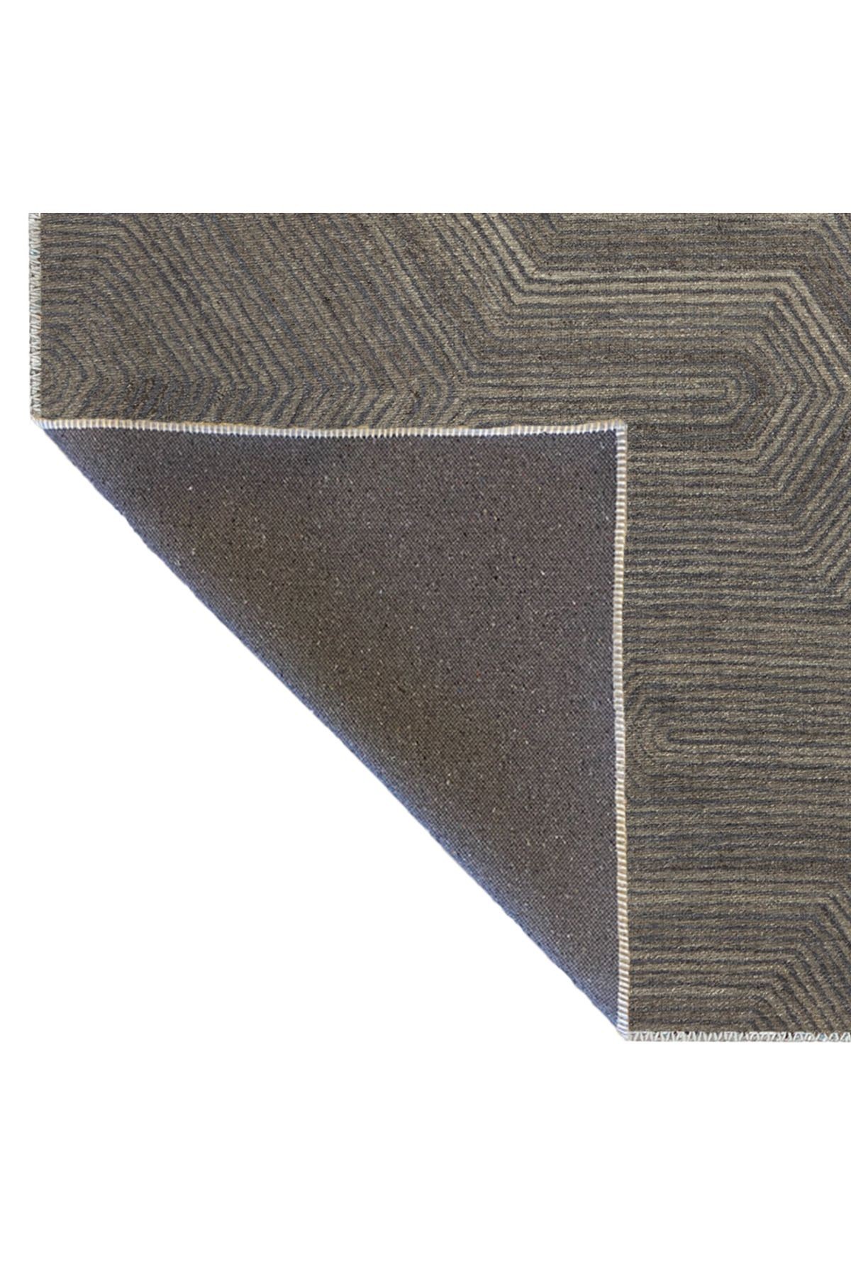 Gri Temalı Soyut Geometrik Desenli Kreatif Modern Dekoratif Halı 3002